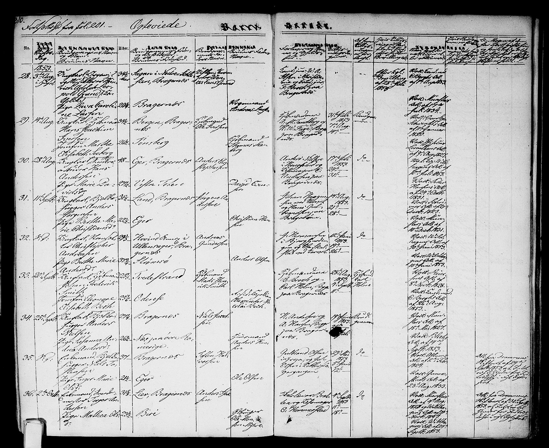 Bragernes kirkebøker, AV/SAKO-A-6/F/Fc/L0001: Parish register (official) no. III 1, 1830-1853, p. 310