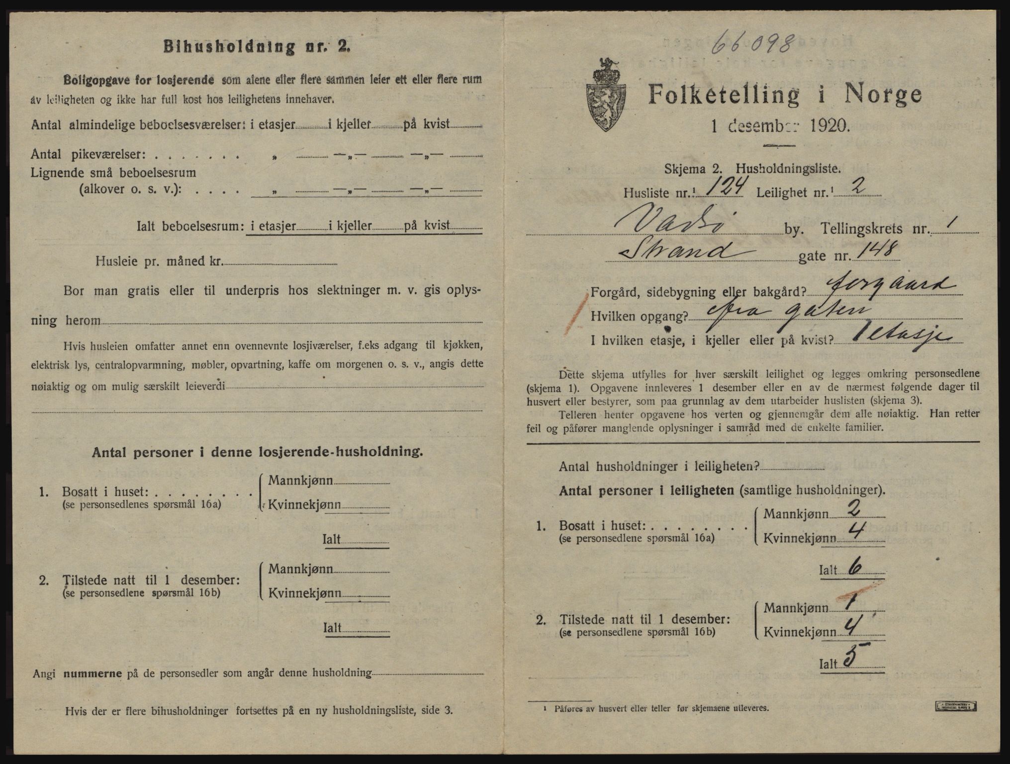 SATØ, 1920 census for Vadsø, 1920, p. 926