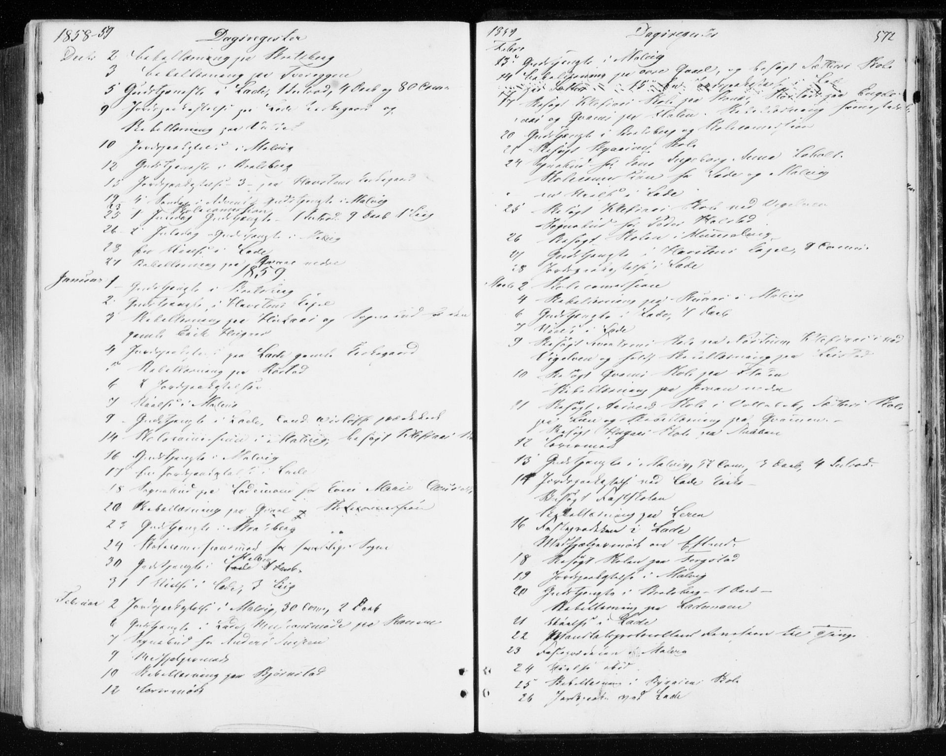 Ministerialprotokoller, klokkerbøker og fødselsregistre - Sør-Trøndelag, AV/SAT-A-1456/606/L0292: Parish register (official) no. 606A07, 1856-1865, p. 572