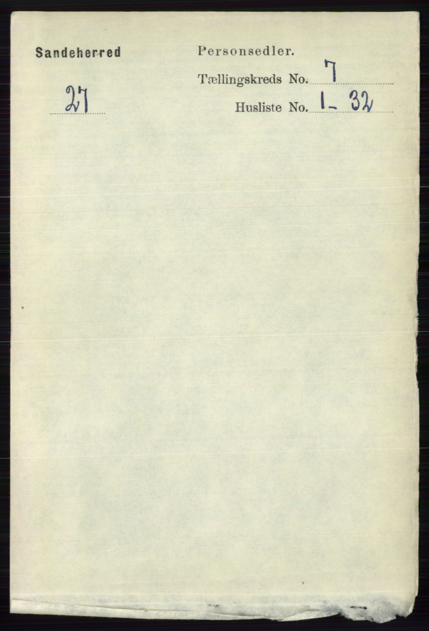 RA, 1891 census for 0724 Sandeherred, 1891, p. 4099