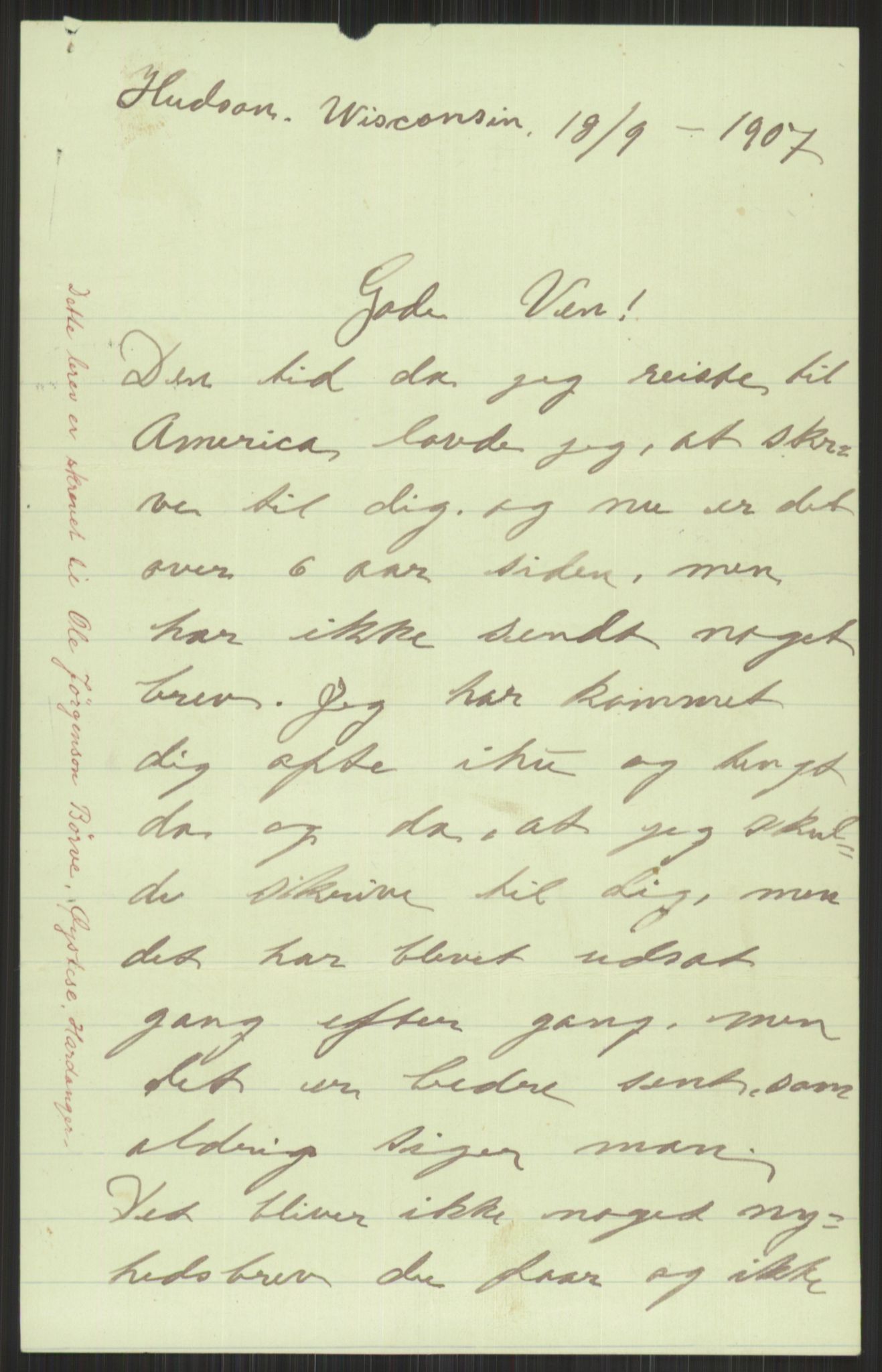 Samlinger til kildeutgivelse, Amerikabrevene, AV/RA-EA-4057/F/L0032: Innlån fra Hordaland: Nesheim - Øverland, 1838-1914, p. 1043