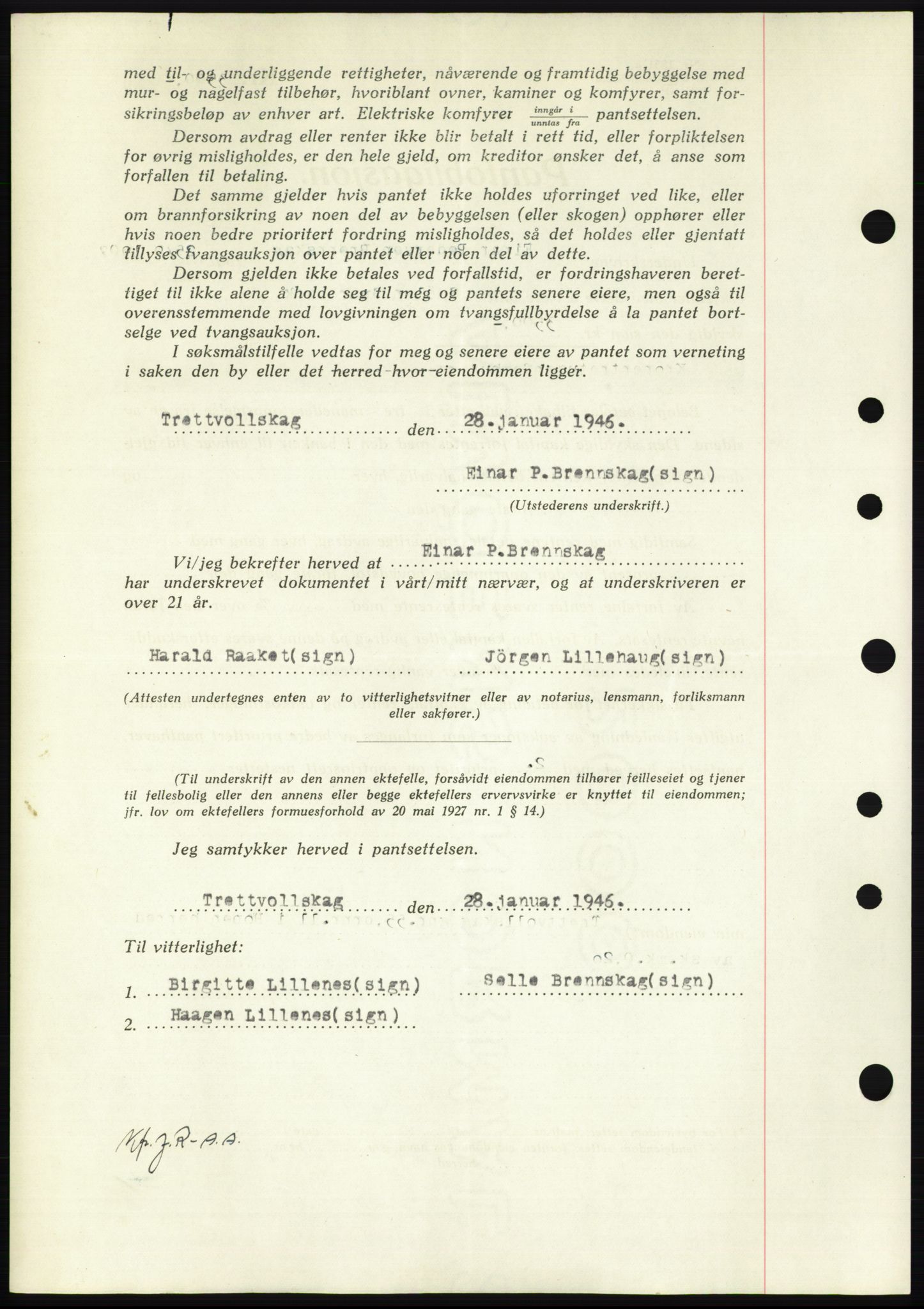 Nordmøre sorenskriveri, AV/SAT-A-4132/1/2/2Ca: Mortgage book no. B93b, 1946-1946, Diary no: : 271/1946