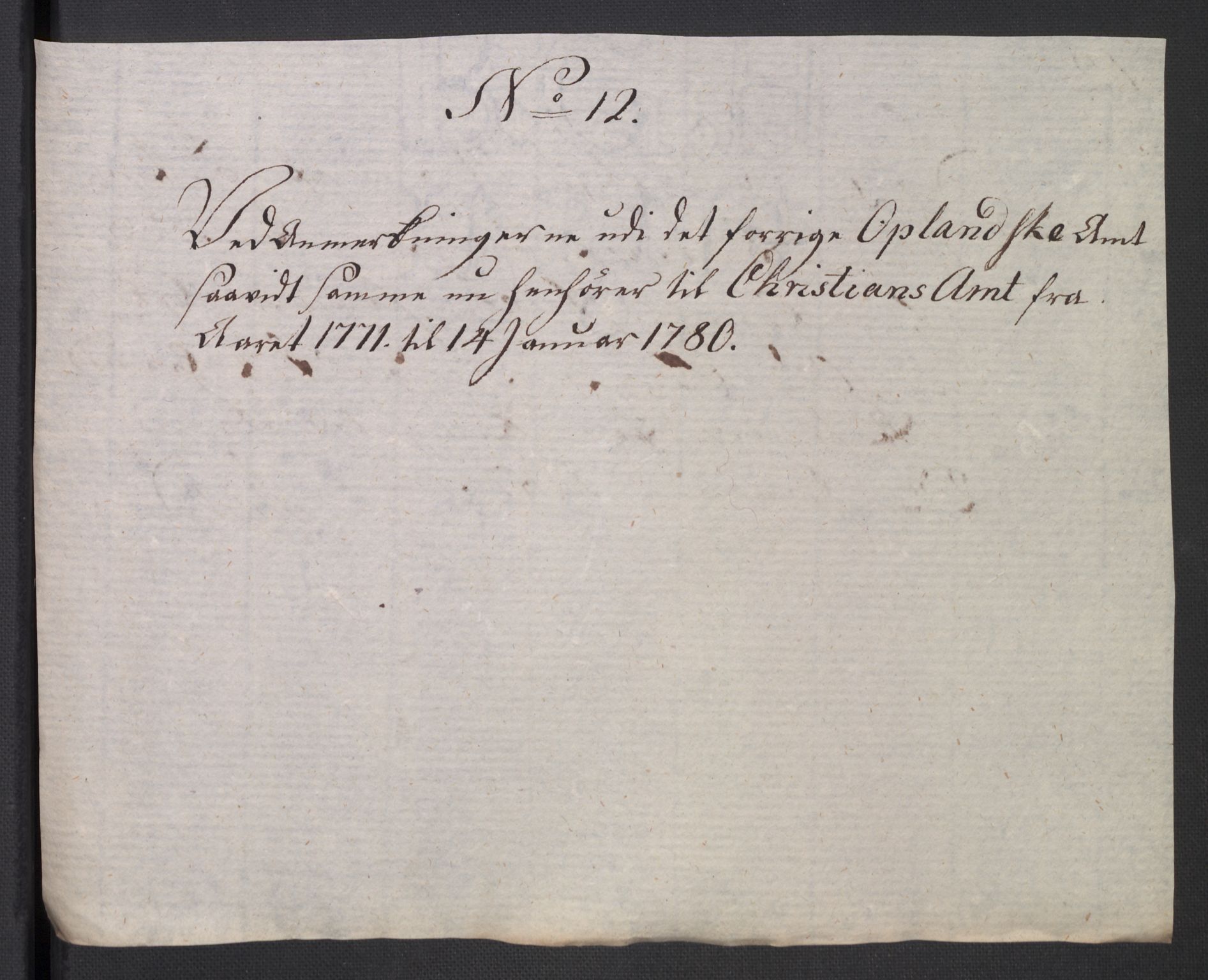 Rentekammeret inntil 1814, Reviderte regnskaper, Mindre regnskaper, AV/RA-EA-4068/Rb/L0014: Opplands amt, 1771-1779, p. 912