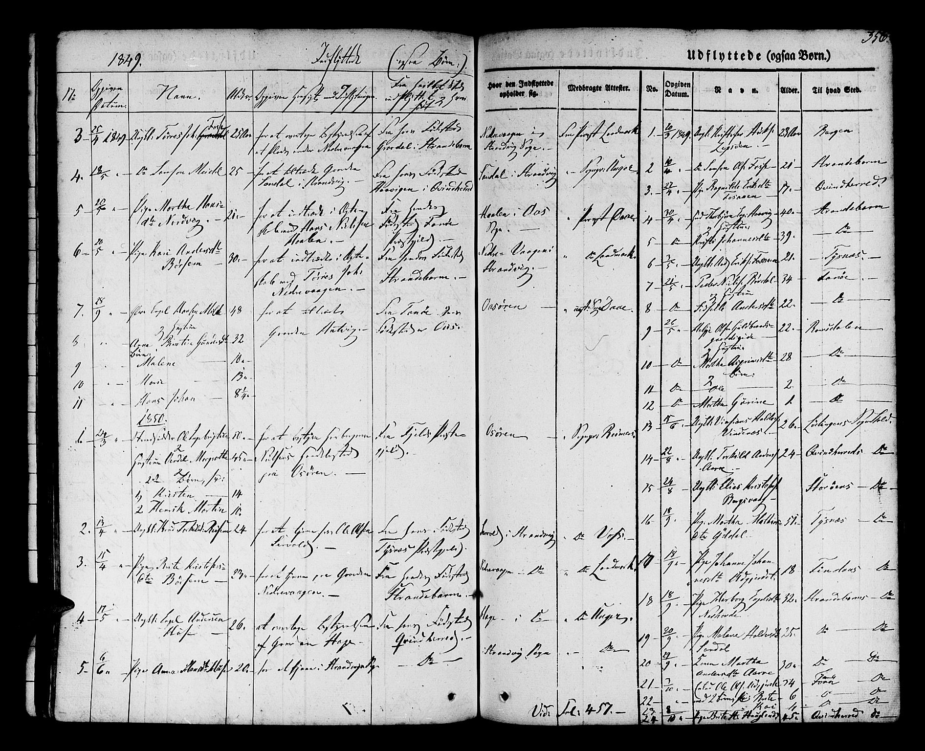 Os sokneprestembete, SAB/A-99929: Parish register (official) no. A 15, 1839-1851, p. 356