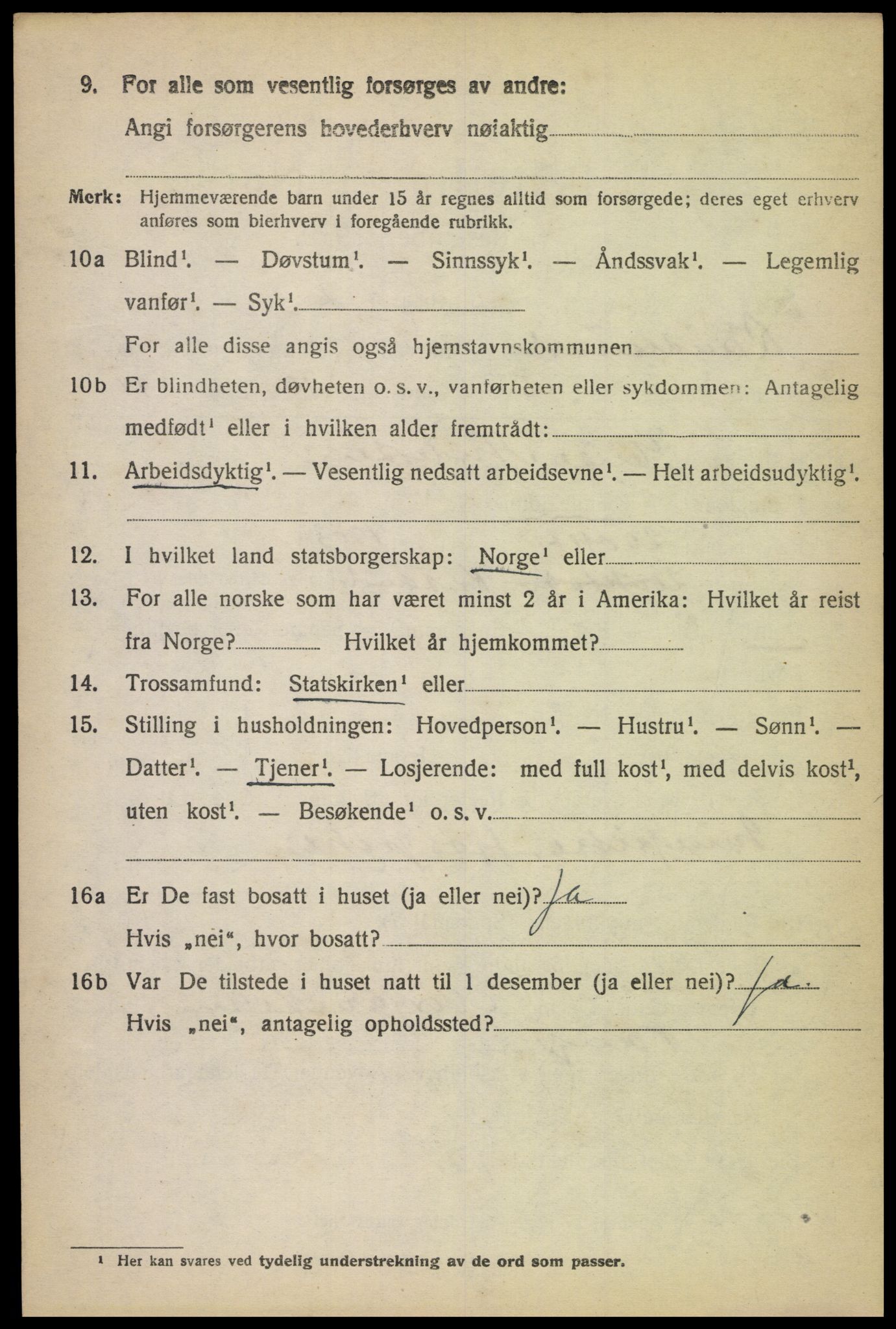 SAK, 1920 census for Randesund, 1920, p. 2785