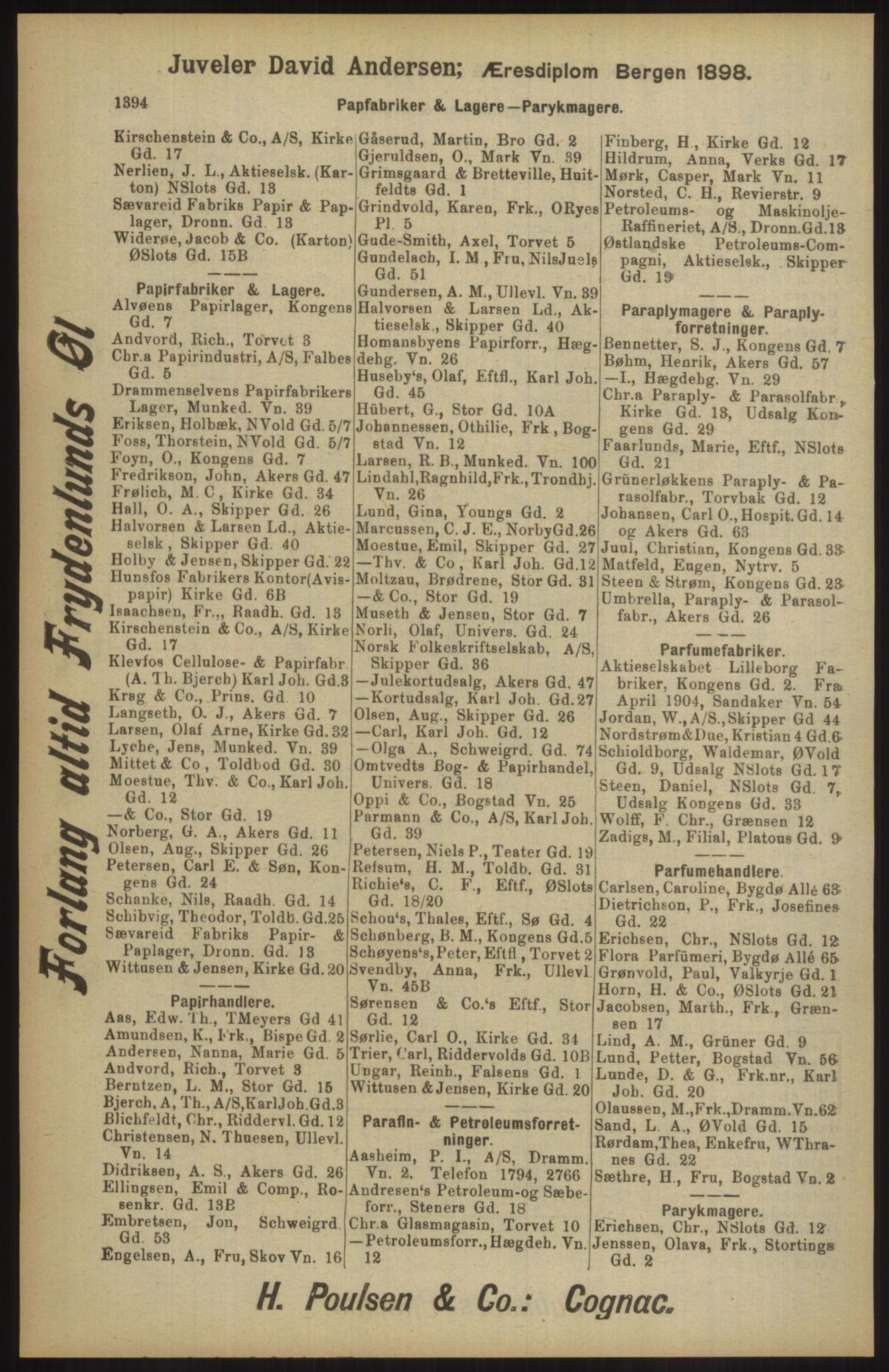 Kristiania/Oslo adressebok, PUBL/-, 1904, p. 1394