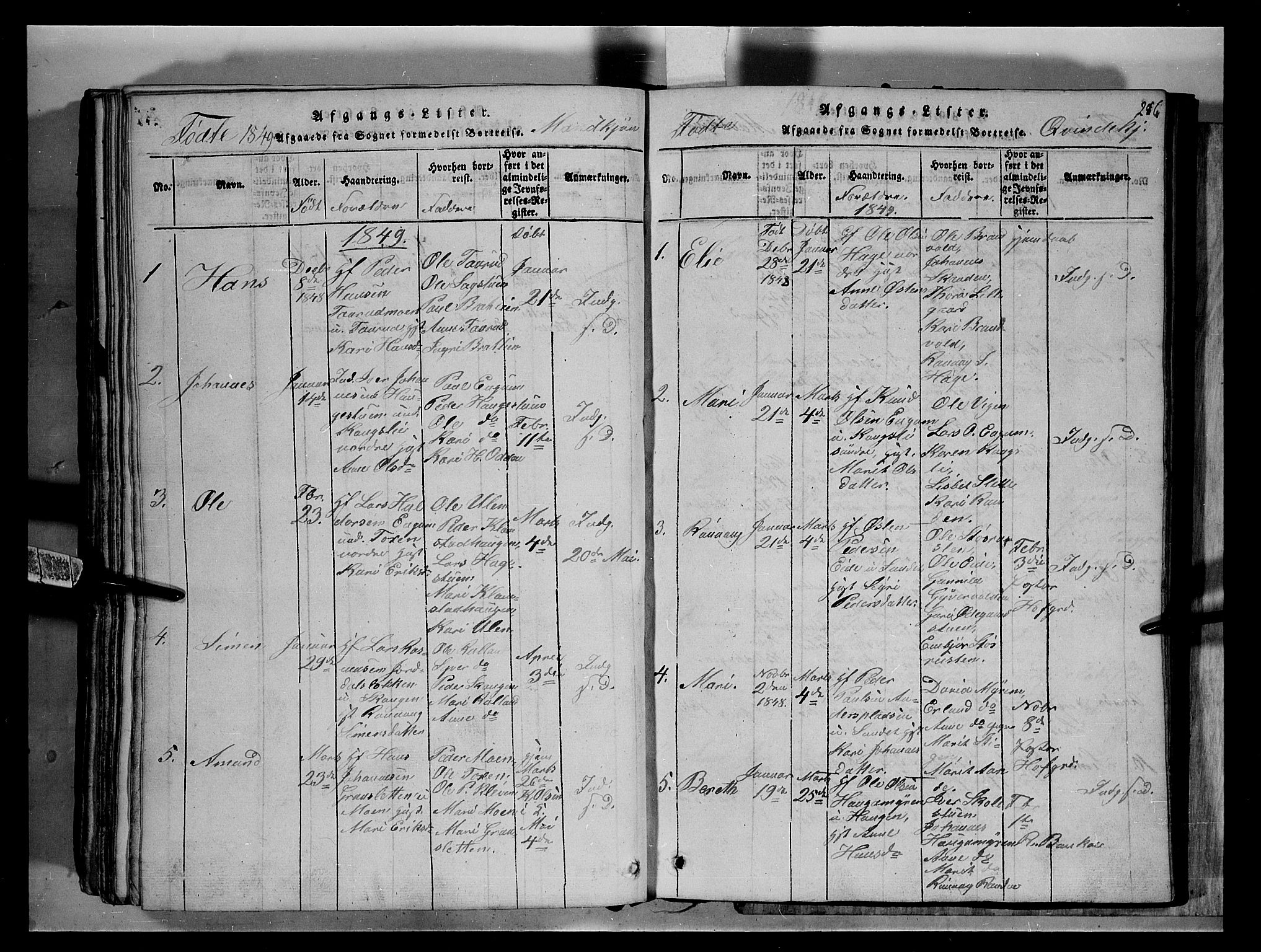 Fron prestekontor, SAH/PREST-078/H/Ha/Hab/L0004: Parish register (copy) no. 4, 1816-1850, p. 286
