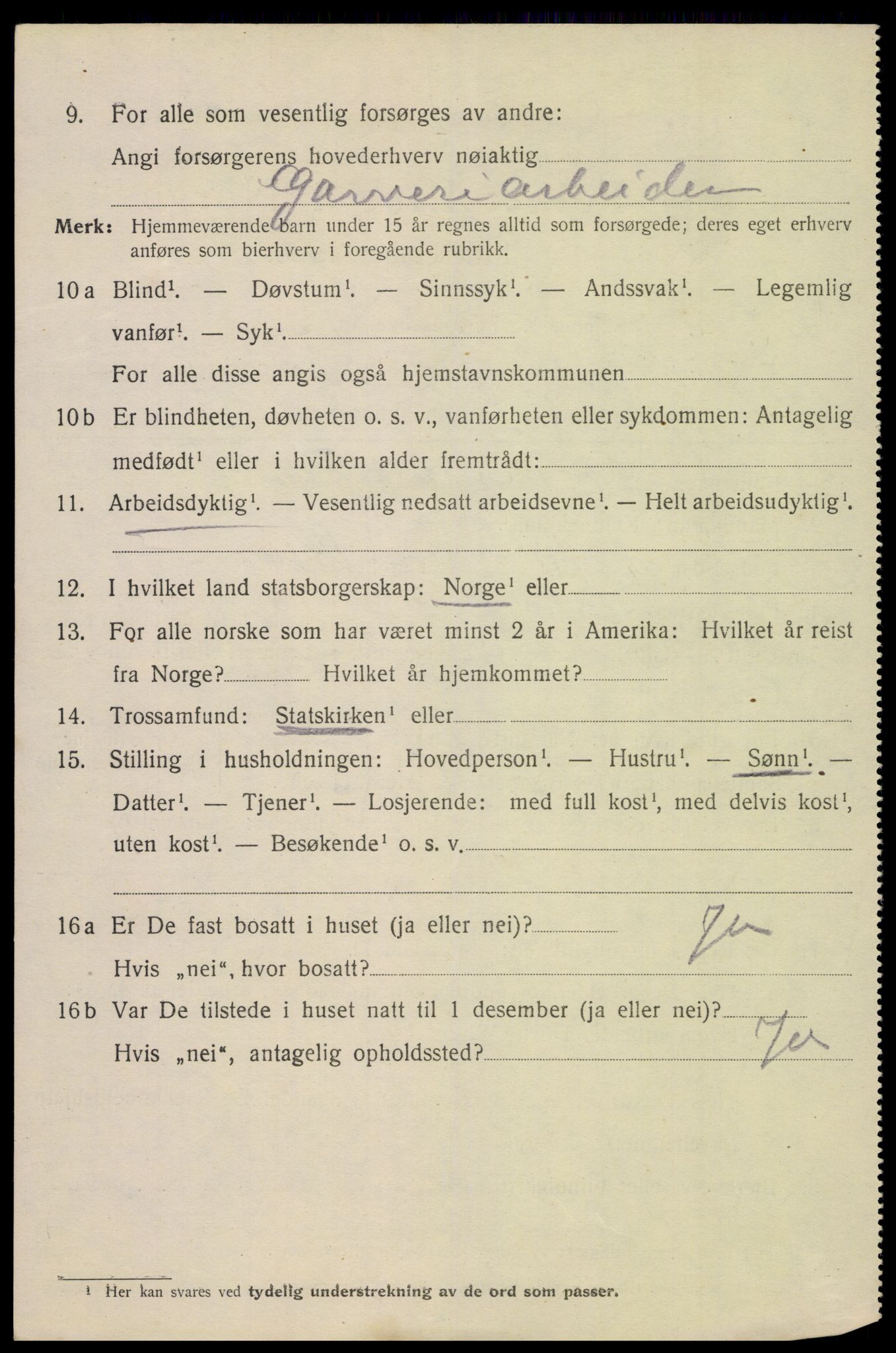 SAK, 1920 census for Flekkefjord, 1920, p. 3777