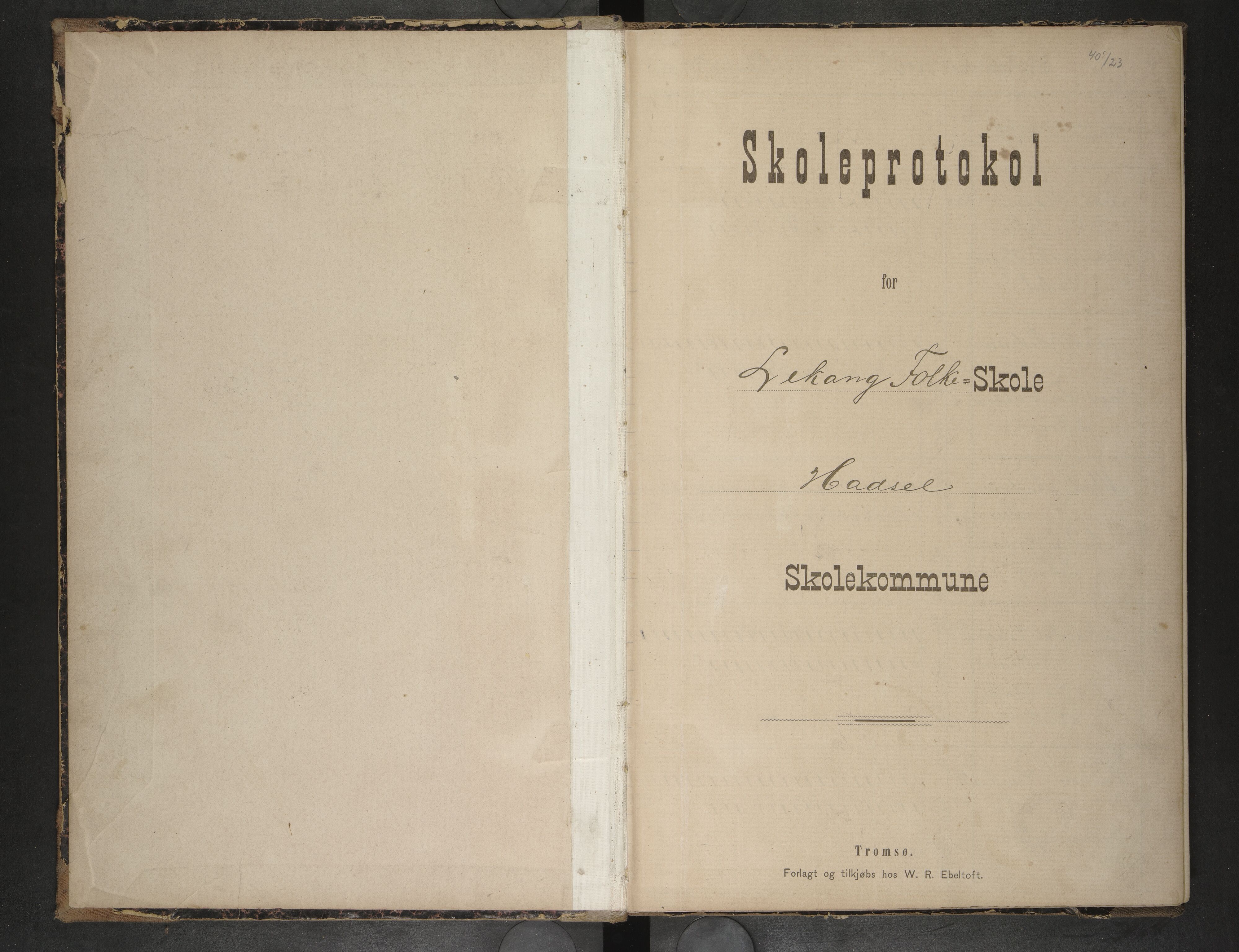 Hadsel kommune. Lekang skolekrets, AIN/K-18660.510.27/G/L0001: Skoleprotokoll for Lekang folkeskole, 1896-1904