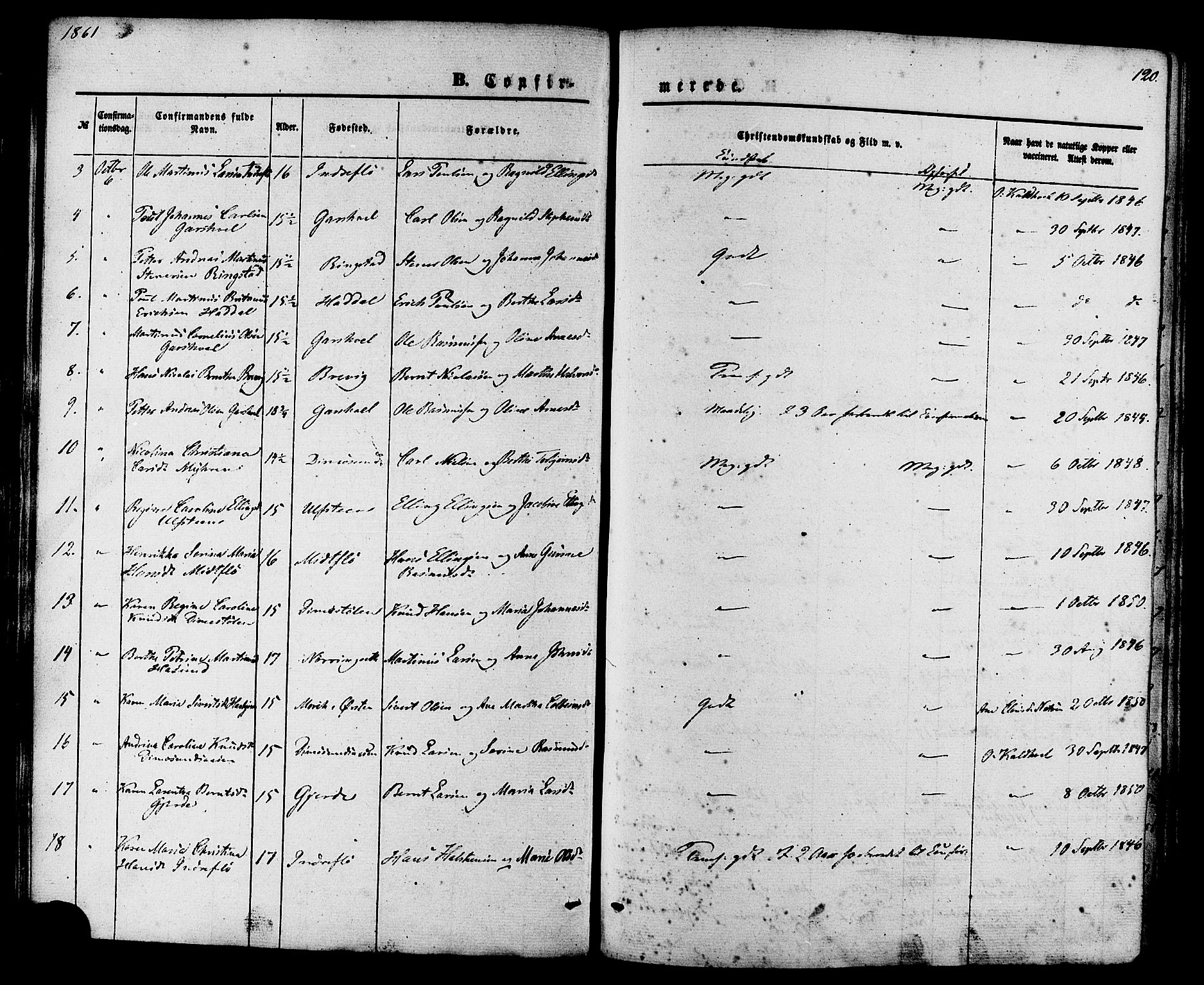 Ministerialprotokoller, klokkerbøker og fødselsregistre - Møre og Romsdal, AV/SAT-A-1454/509/L0105: Parish register (official) no. 509A03, 1848-1882, p. 120