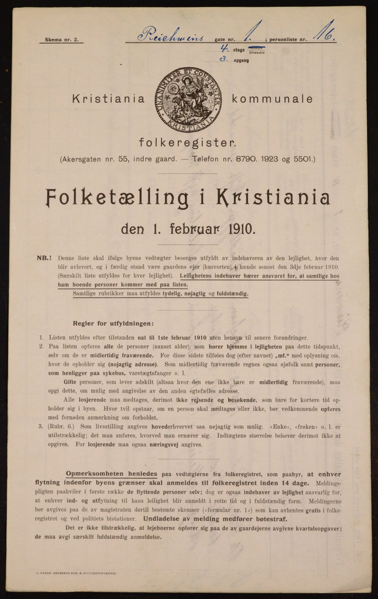 OBA, Municipal Census 1910 for Kristiania, 1910, p. 78995