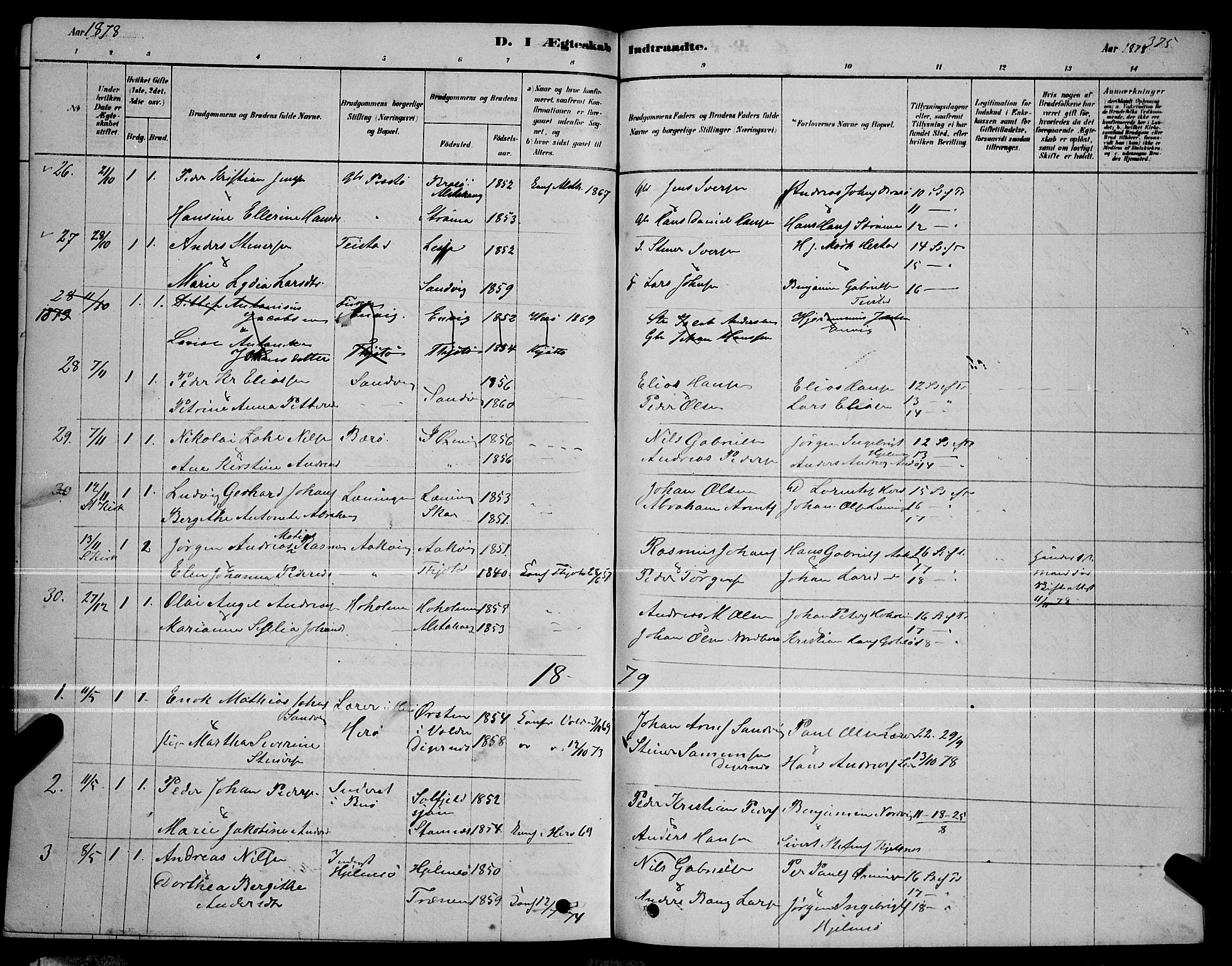 Ministerialprotokoller, klokkerbøker og fødselsregistre - Nordland, AV/SAT-A-1459/834/L0513: Parish register (copy) no. 834C04, 1877-1892, p. 375