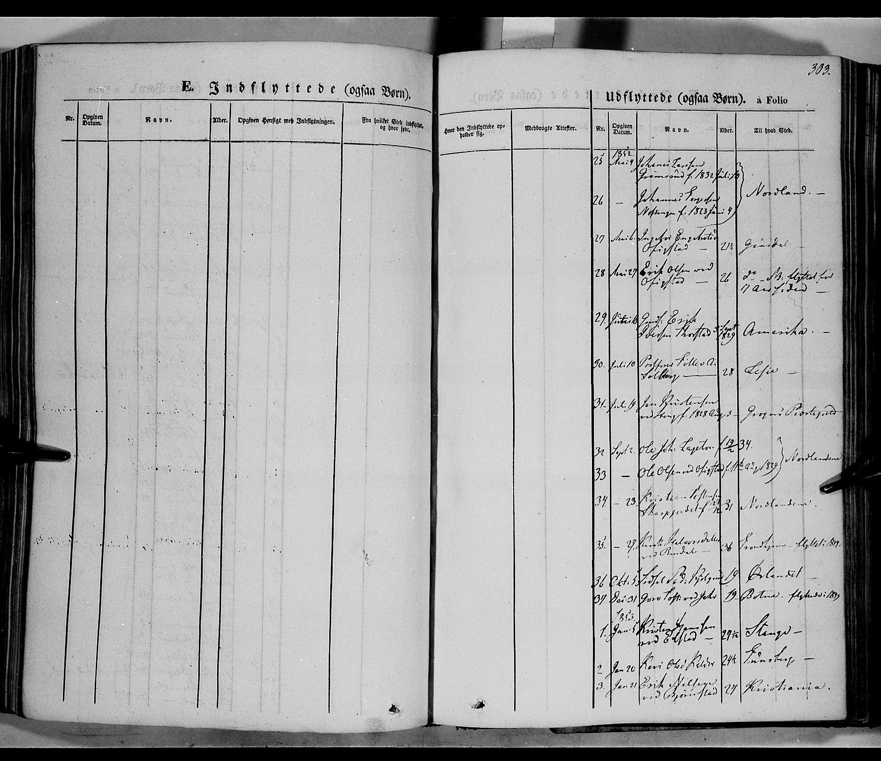 Øyer prestekontor, SAH/PREST-084/H/Ha/Haa/L0005: Parish register (official) no. 5, 1842-1857, p. 303