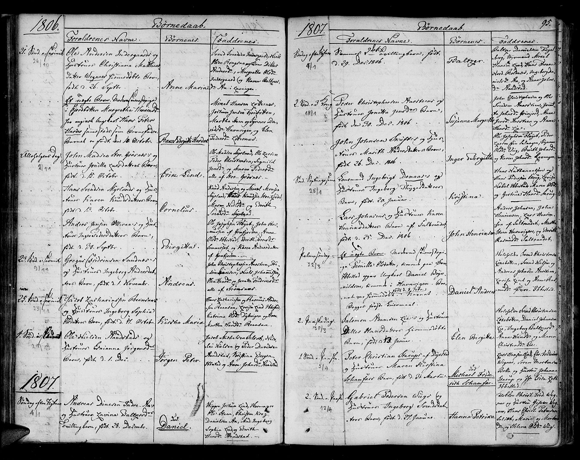 Ibestad sokneprestembete, SATØ/S-0077/H/Ha/Haa/L0004kirke: Parish register (official) no. 4, 1801-1824, p. 95