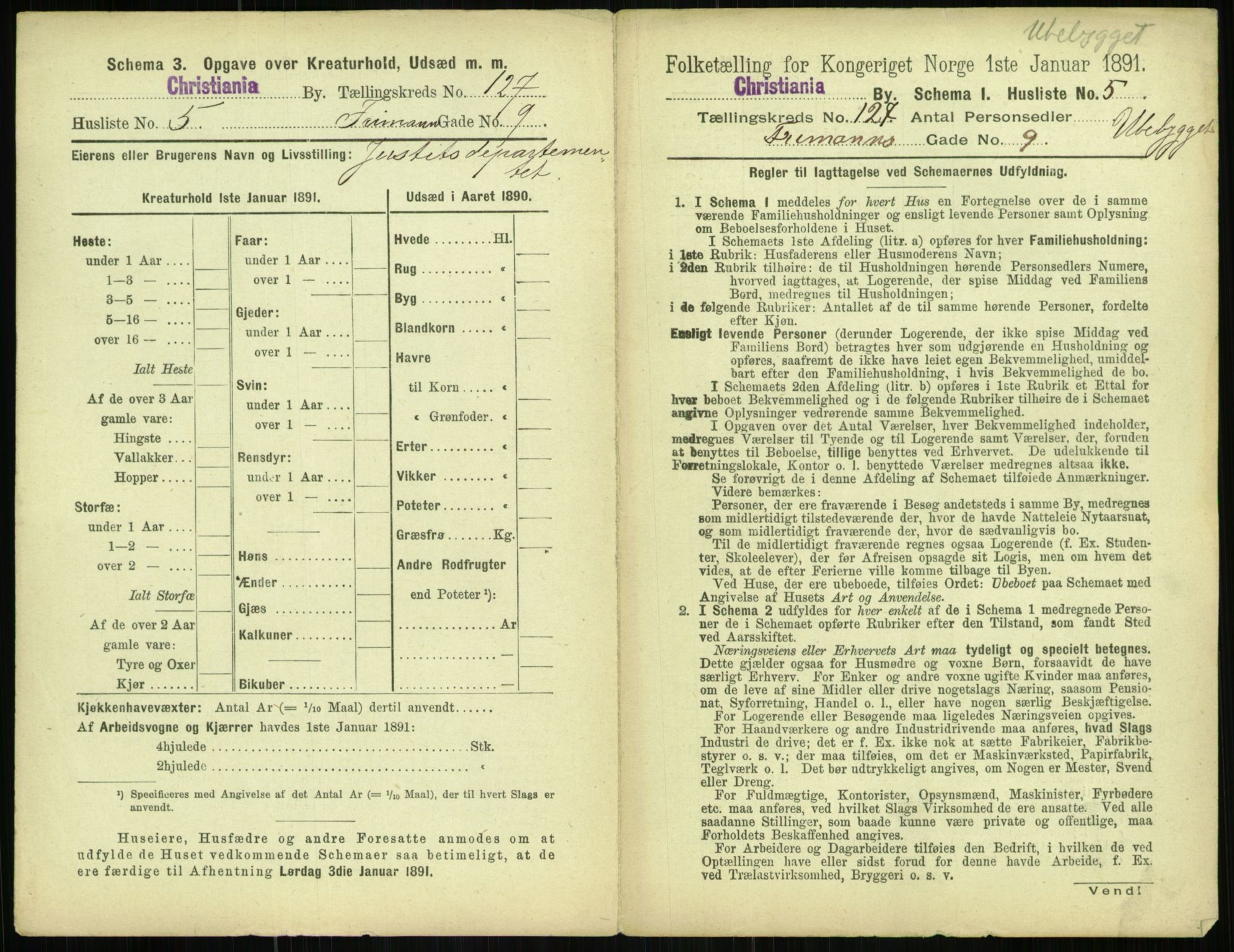 RA, 1891 census for 0301 Kristiania, 1891, p. 67784