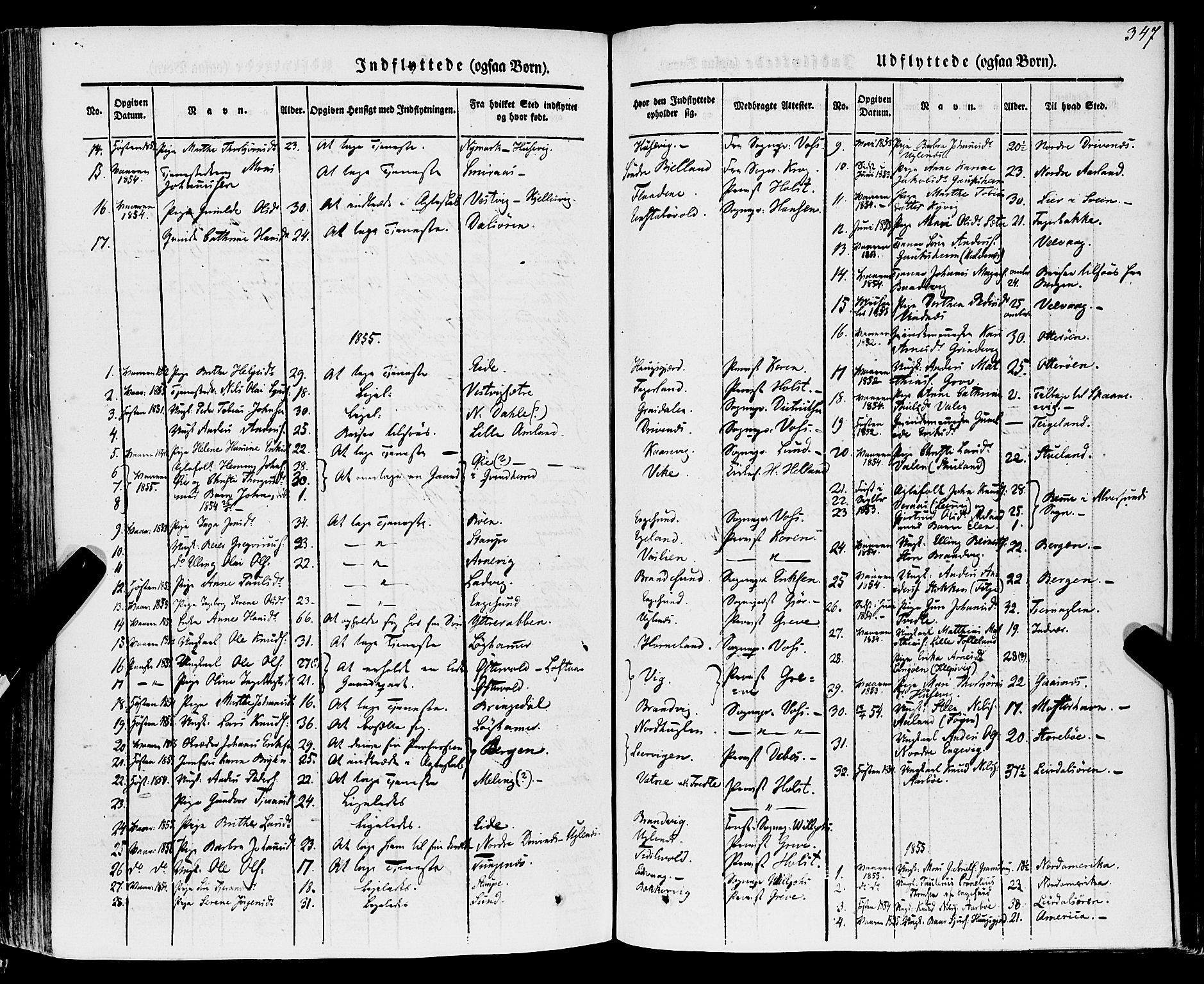 Stord sokneprestembete, SAB/A-78201/H/Haa: Parish register (official) no. A 7, 1841-1861, p. 347