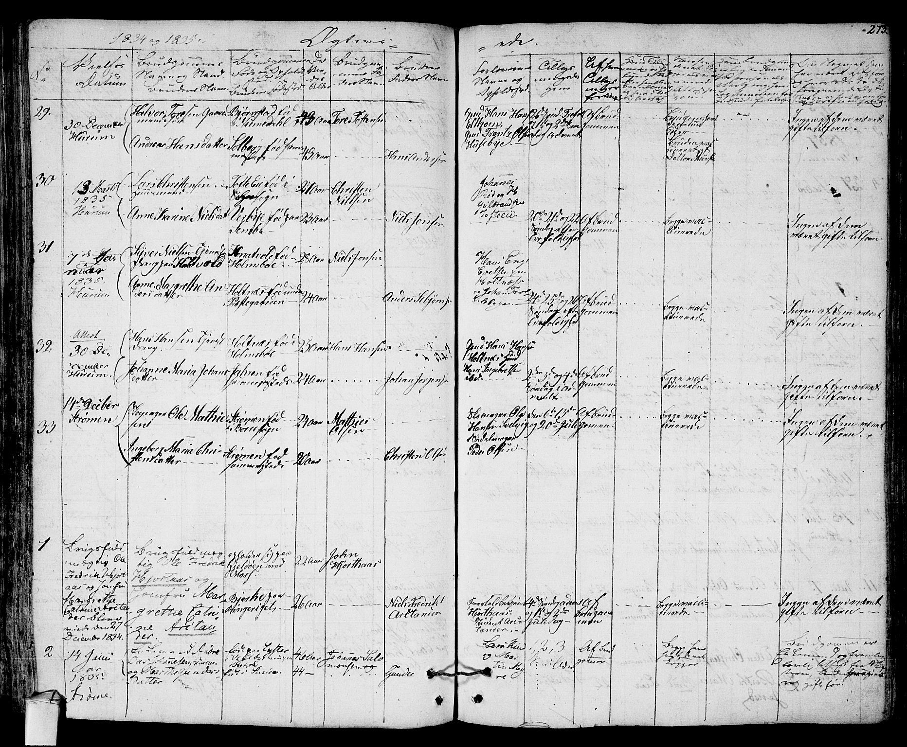 Hurum kirkebøker, SAKO/A-229/F/Fa/L0010: Parish register (official) no. 10, 1827-1846, p. 273