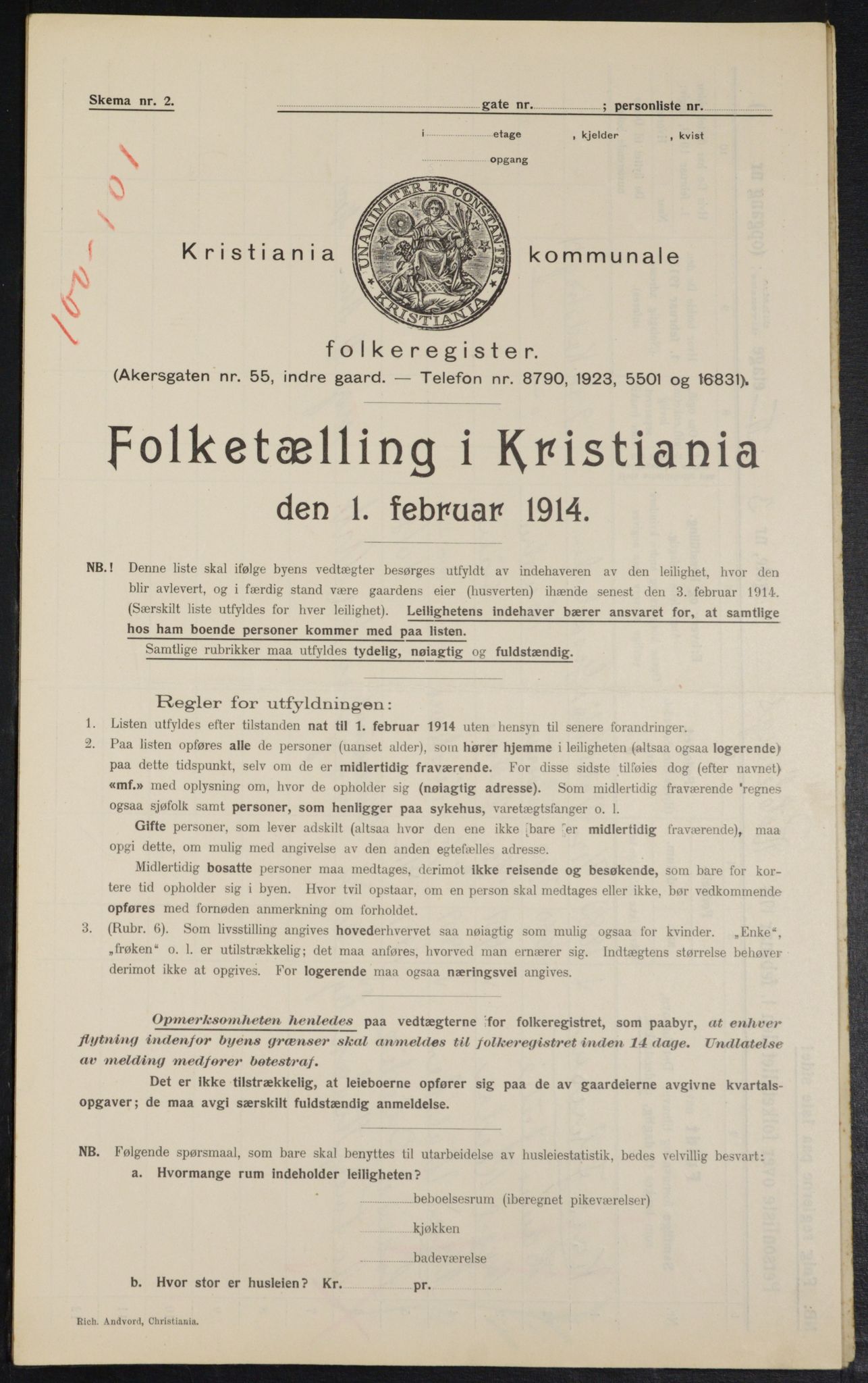 OBA, Municipal Census 1914 for Kristiania, 1914, p. 82856