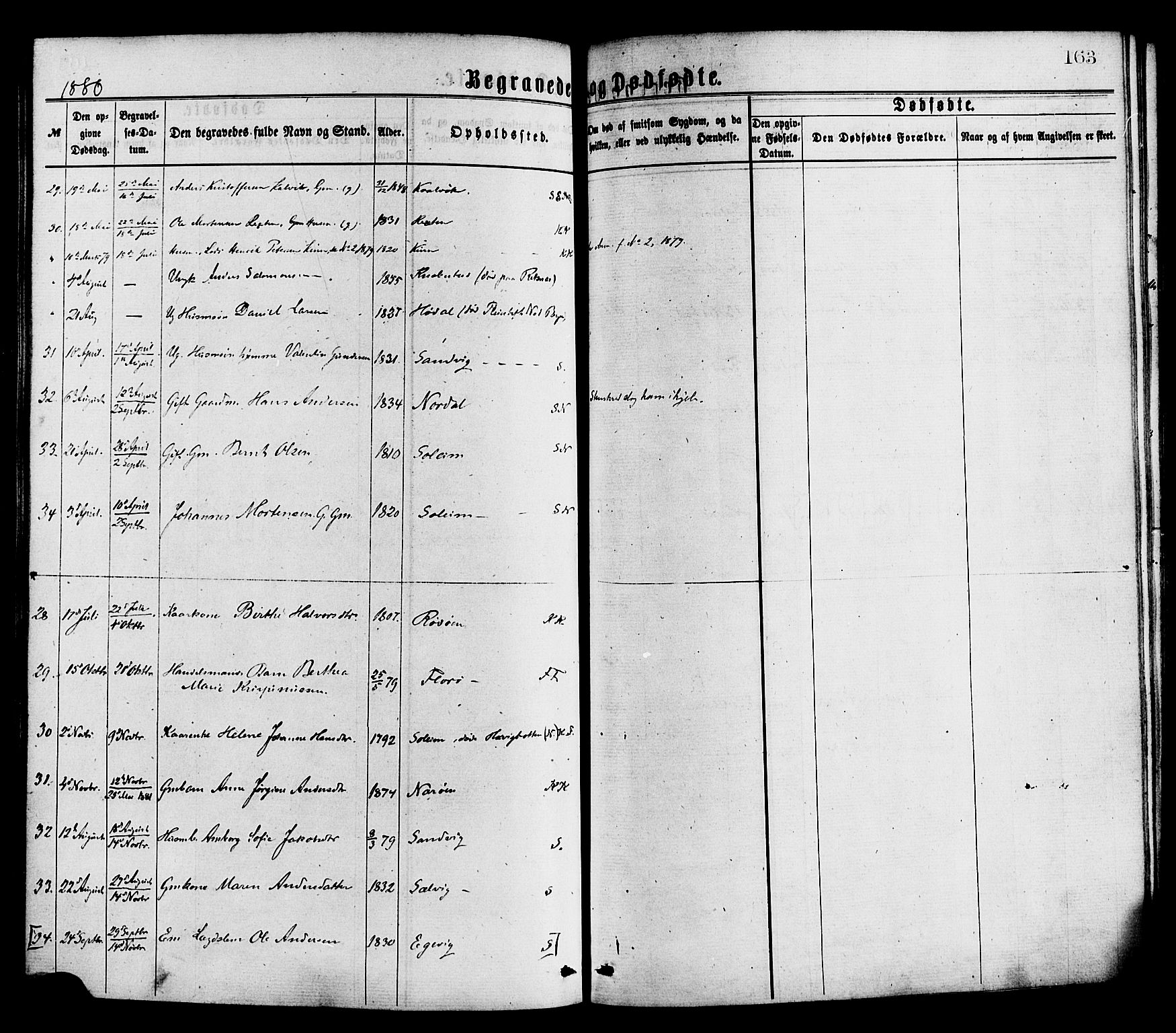 Kinn sokneprestembete, SAB/A-80801/H/Haa/Haaa/L0013: Parish register (official) no. A 13, 1870-1885, p. 163