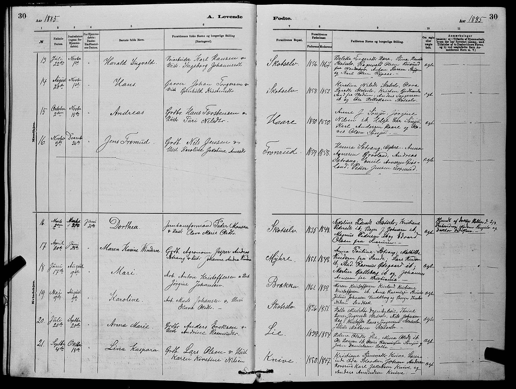 Eiker kirkebøker, AV/SAKO-A-4/G/Gb/L0003: Parish register (copy) no. II 3, 1880-1893, p. 30