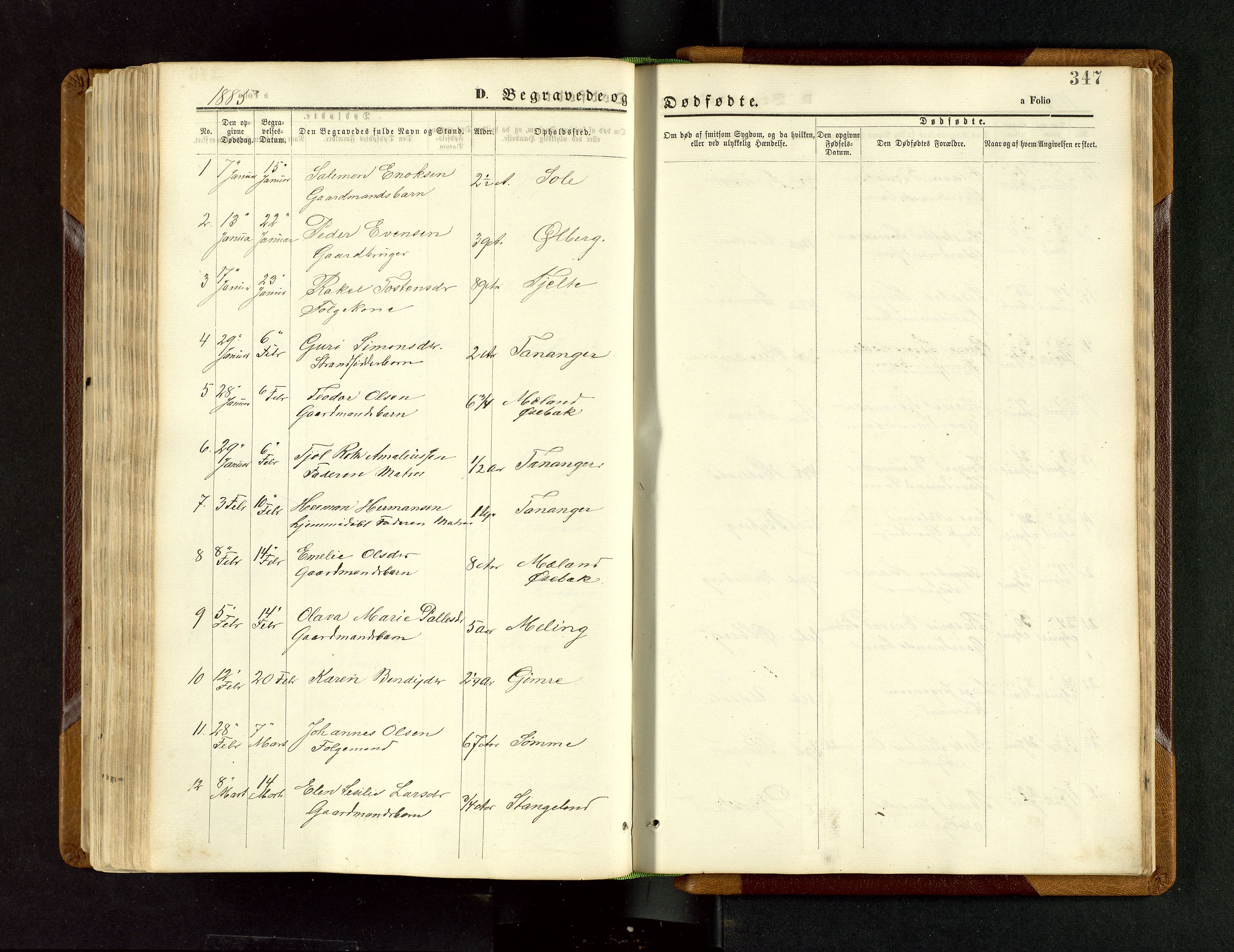 Håland sokneprestkontor, SAST/A-101802/001/30BB/L0003: Parish register (copy) no. B 3, 1873-1893, p. 347