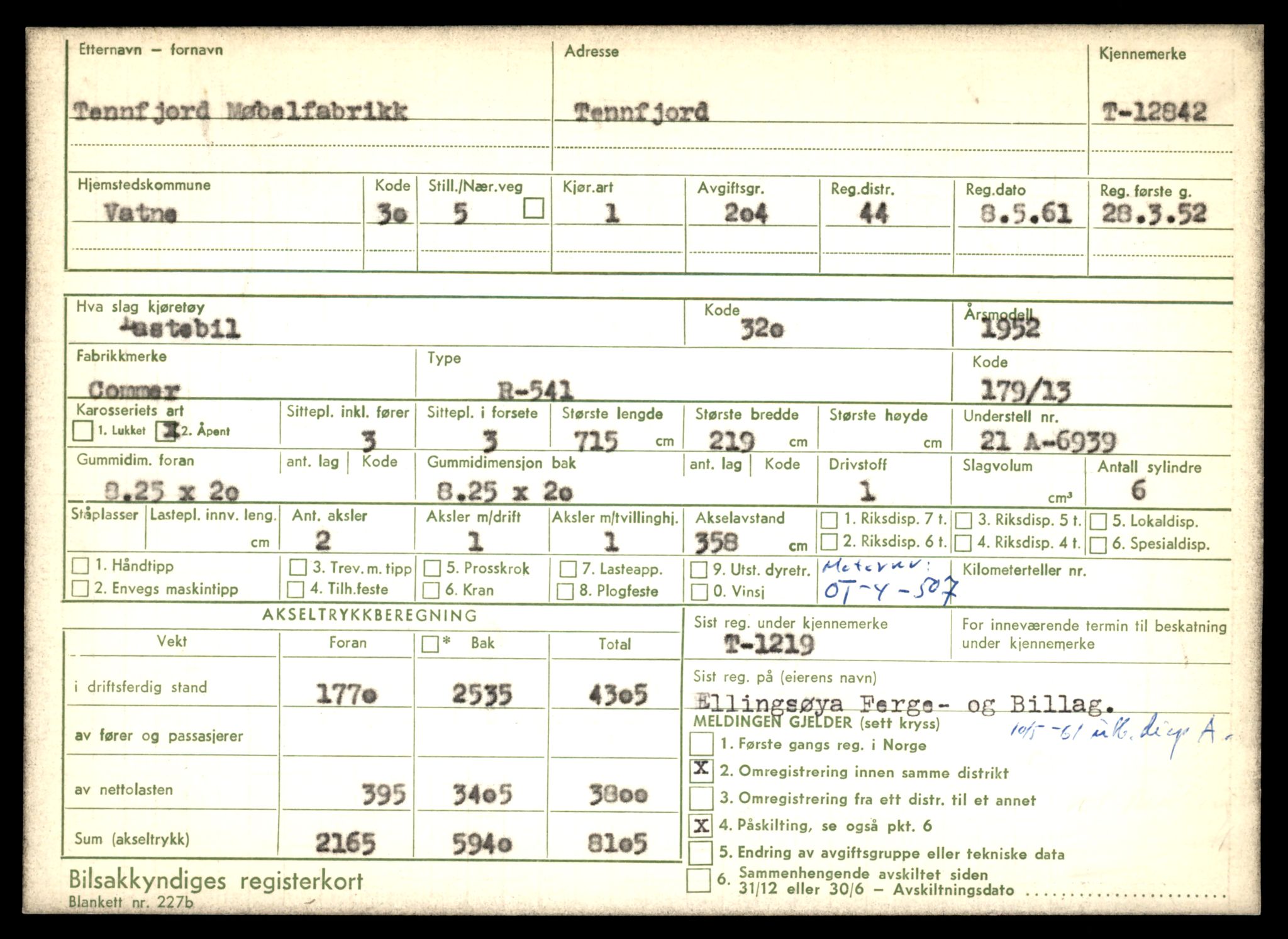 Møre og Romsdal vegkontor - Ålesund trafikkstasjon, AV/SAT-A-4099/F/Fe/L0036: Registreringskort for kjøretøy T 12831 - T 13030, 1927-1998, p. 303