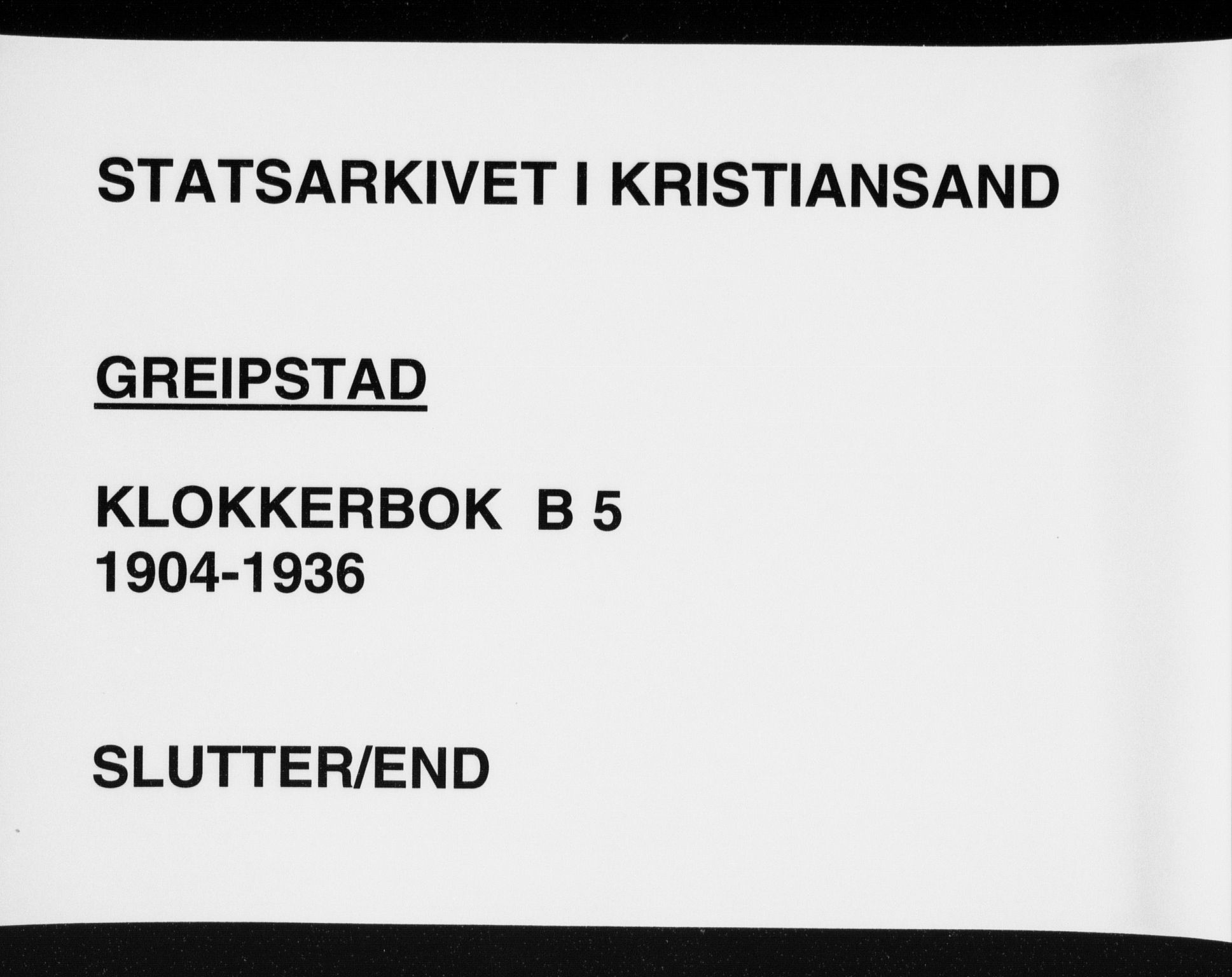 Søgne sokneprestkontor, AV/SAK-1111-0037/F/Fb/Fba/L0005: Parish register (copy) no. B 5, 1904-1936