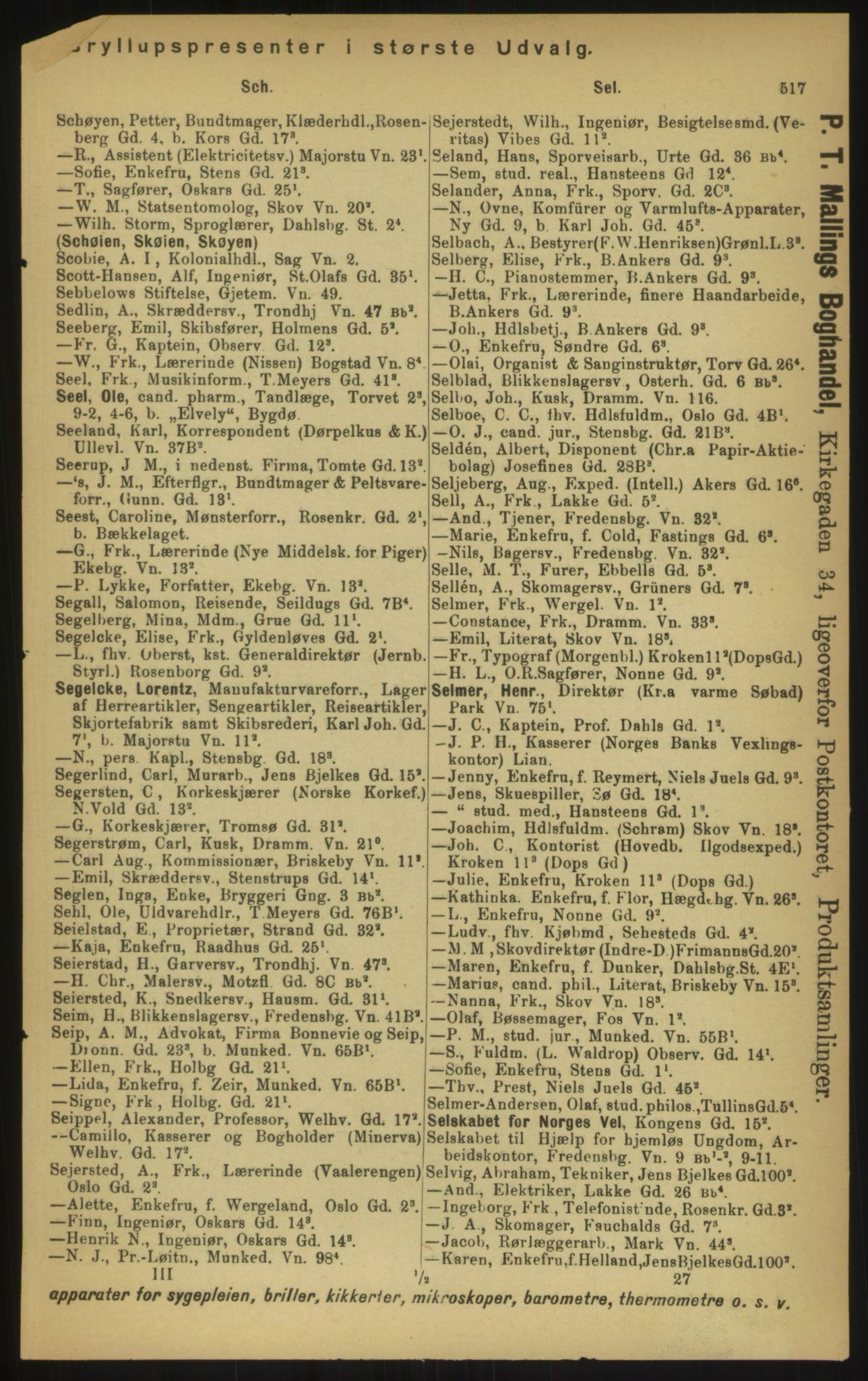 Kristiania/Oslo adressebok, PUBL/-, 1897, p. 517