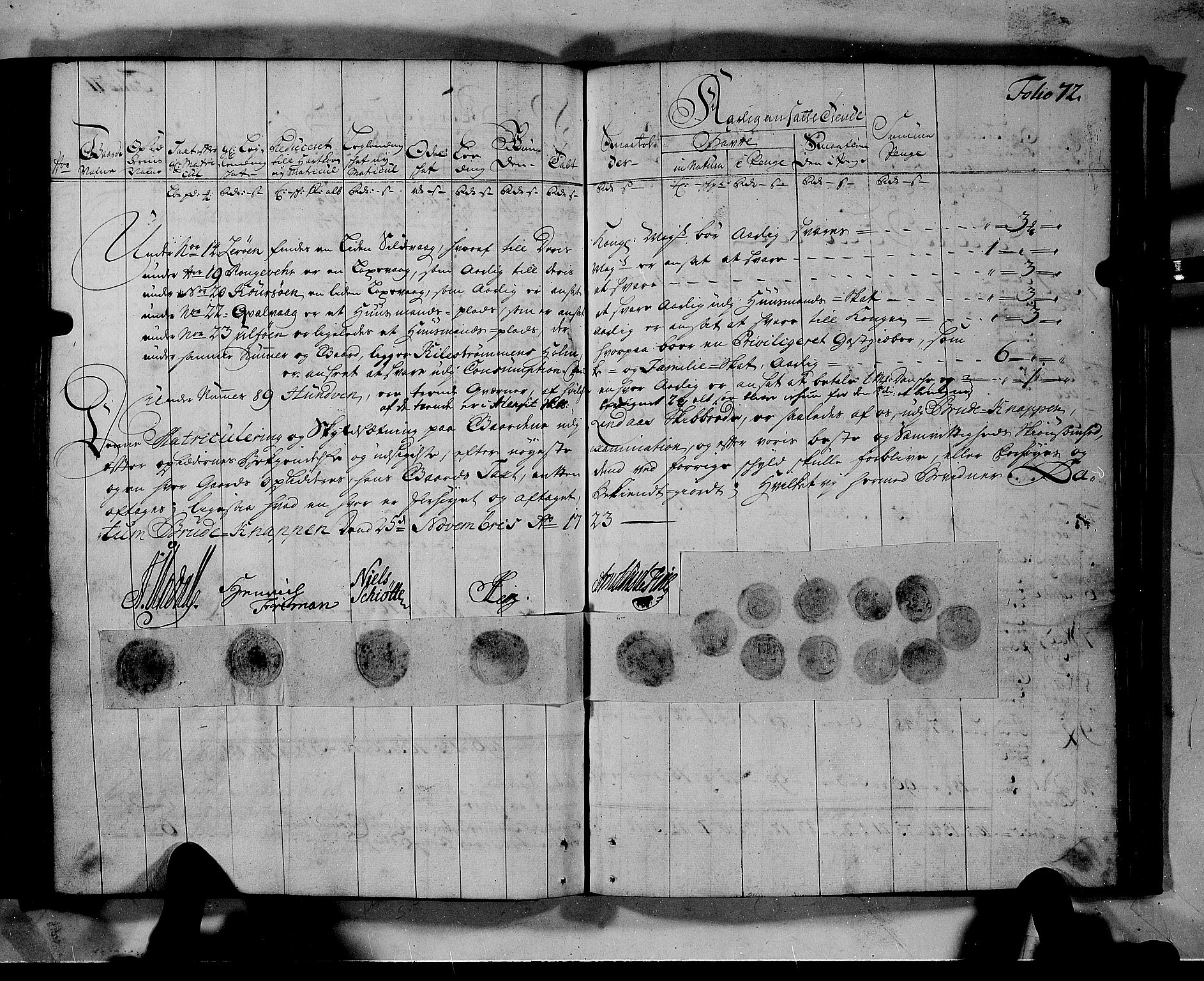 Rentekammeret inntil 1814, Realistisk ordnet avdeling, AV/RA-EA-4070/N/Nb/Nbf/L0140: Nordhordland matrikkelprotokoll, 1723, p. 75