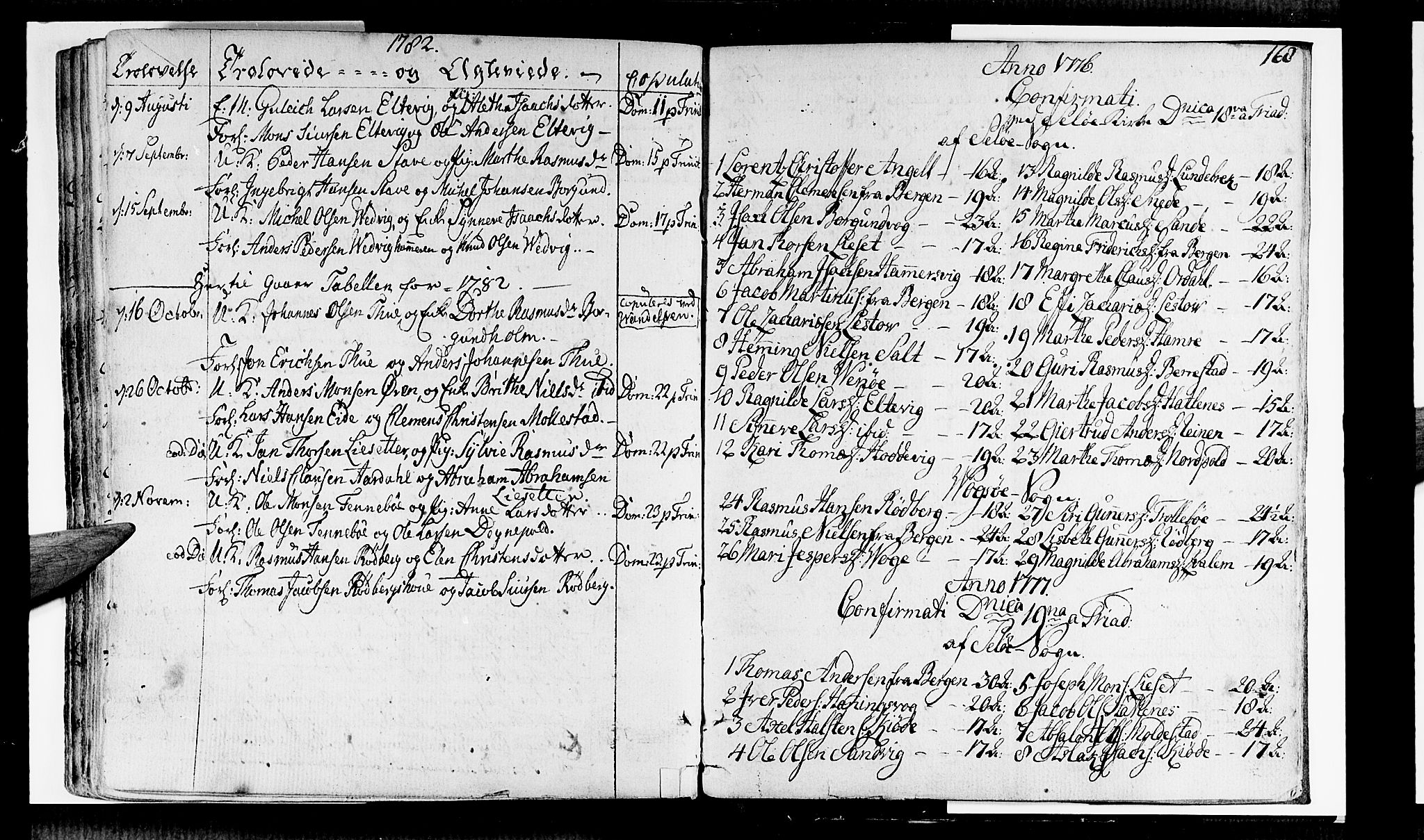 Selje sokneprestembete, SAB/A-99938/H/Ha/Haa/Haaa: Parish register (official) no. A 5, 1760-1782, p. 168