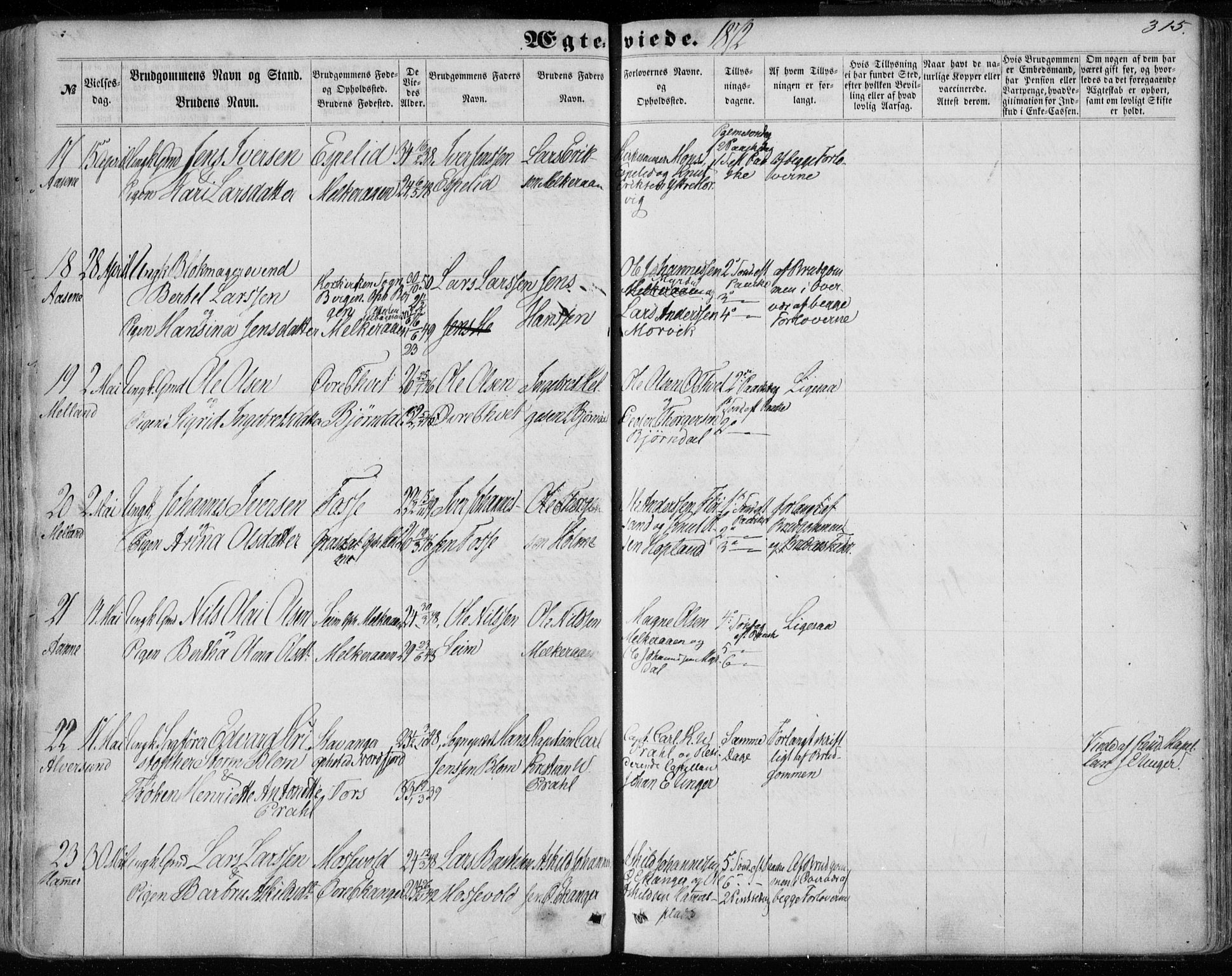 Hamre sokneprestembete, AV/SAB-A-75501/H/Ha/Haa/Haaa/L0014: Parish register (official) no. A 14, 1858-1872, p. 315