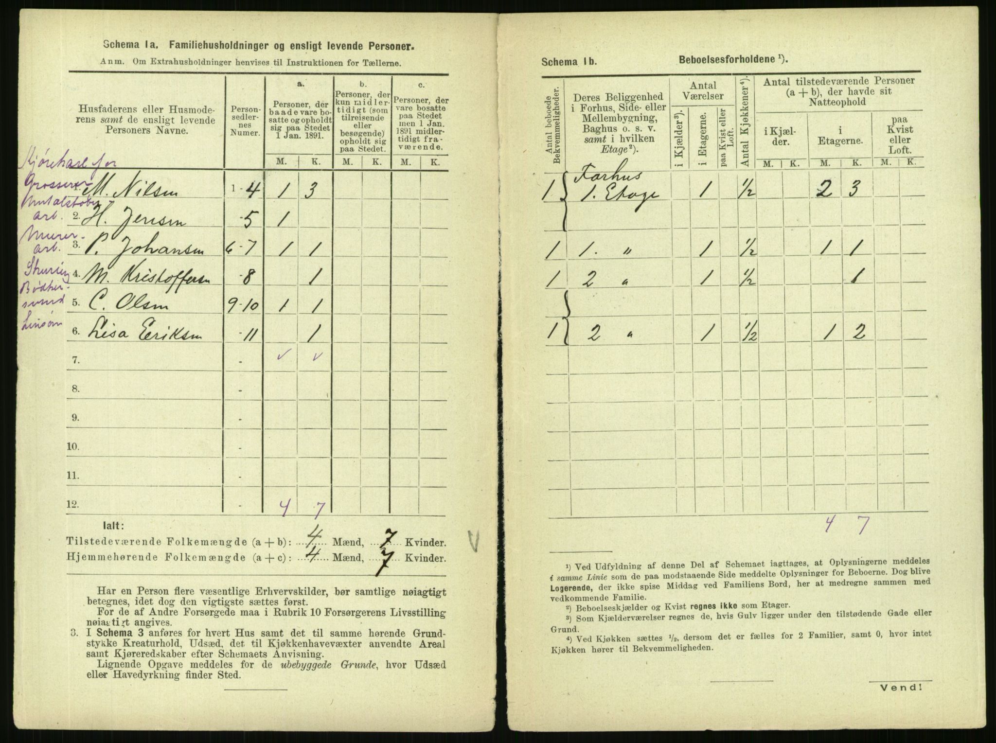 RA, 1891 census for 0301 Kristiania, 1891, p. 56409