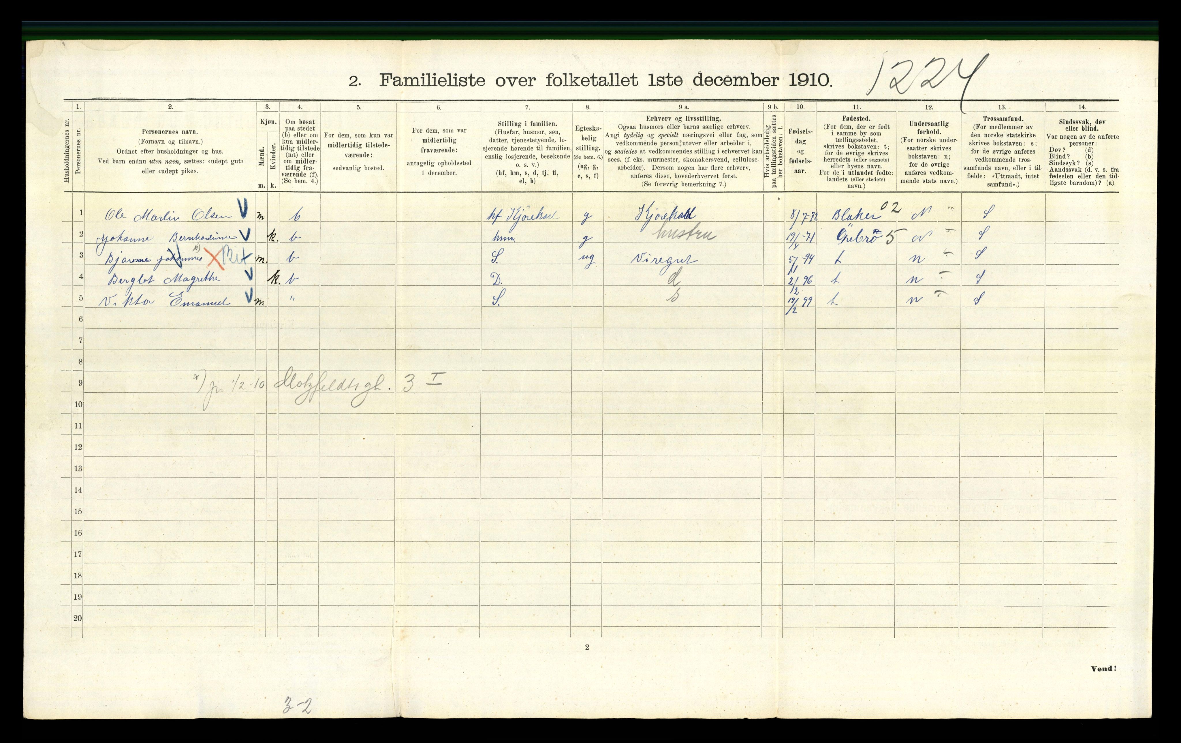 RA, 1910 census for Kristiania, 1910, p. 9432