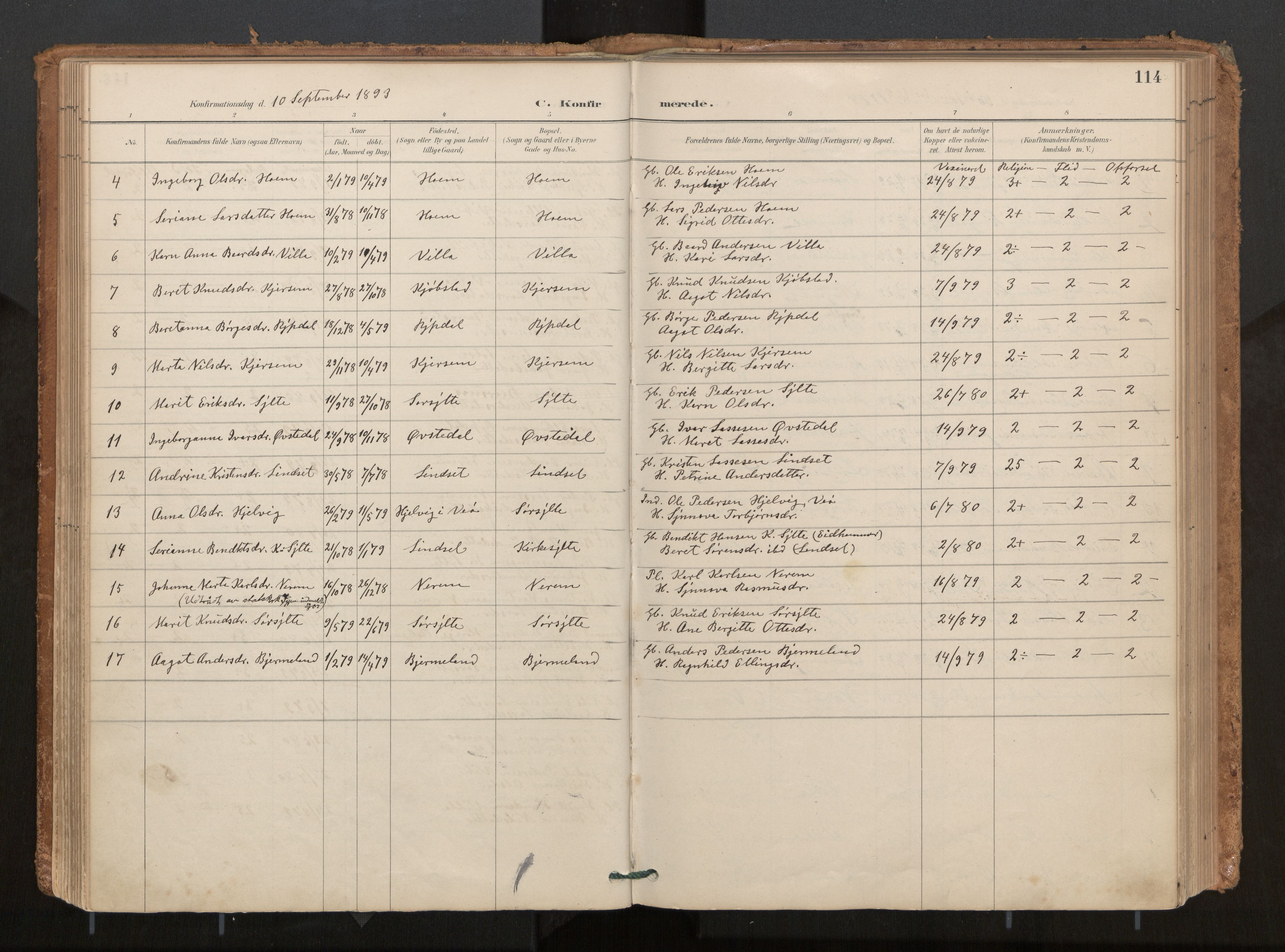 Ministerialprotokoller, klokkerbøker og fødselsregistre - Møre og Romsdal, AV/SAT-A-1454/541/L0545a: Parish register (official) no. 541A03, 1887-1912, p. 114