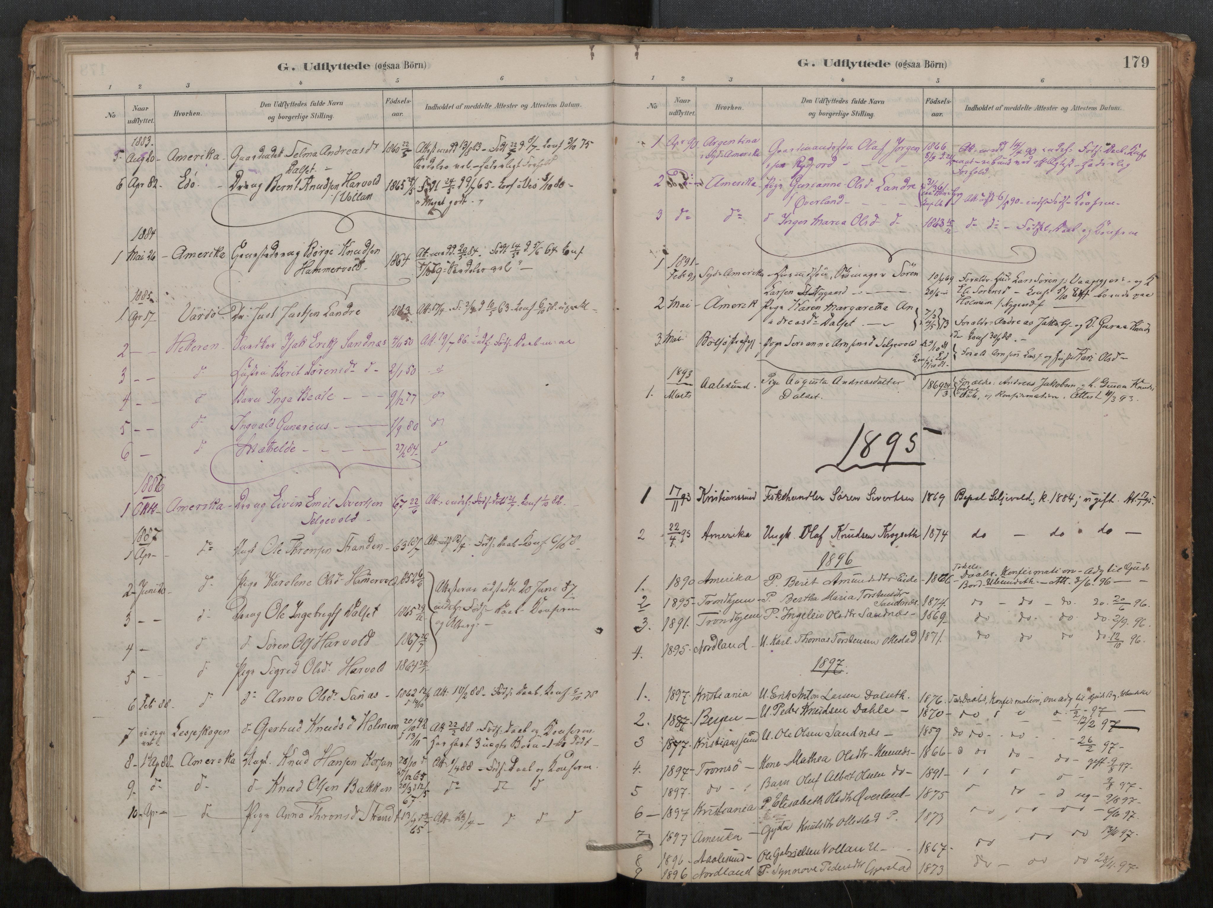 Ministerialprotokoller, klokkerbøker og fødselsregistre - Møre og Romsdal, SAT/A-1454/548/L0615: Parish register (official) no. 548A02, 1878-1906, p. 179