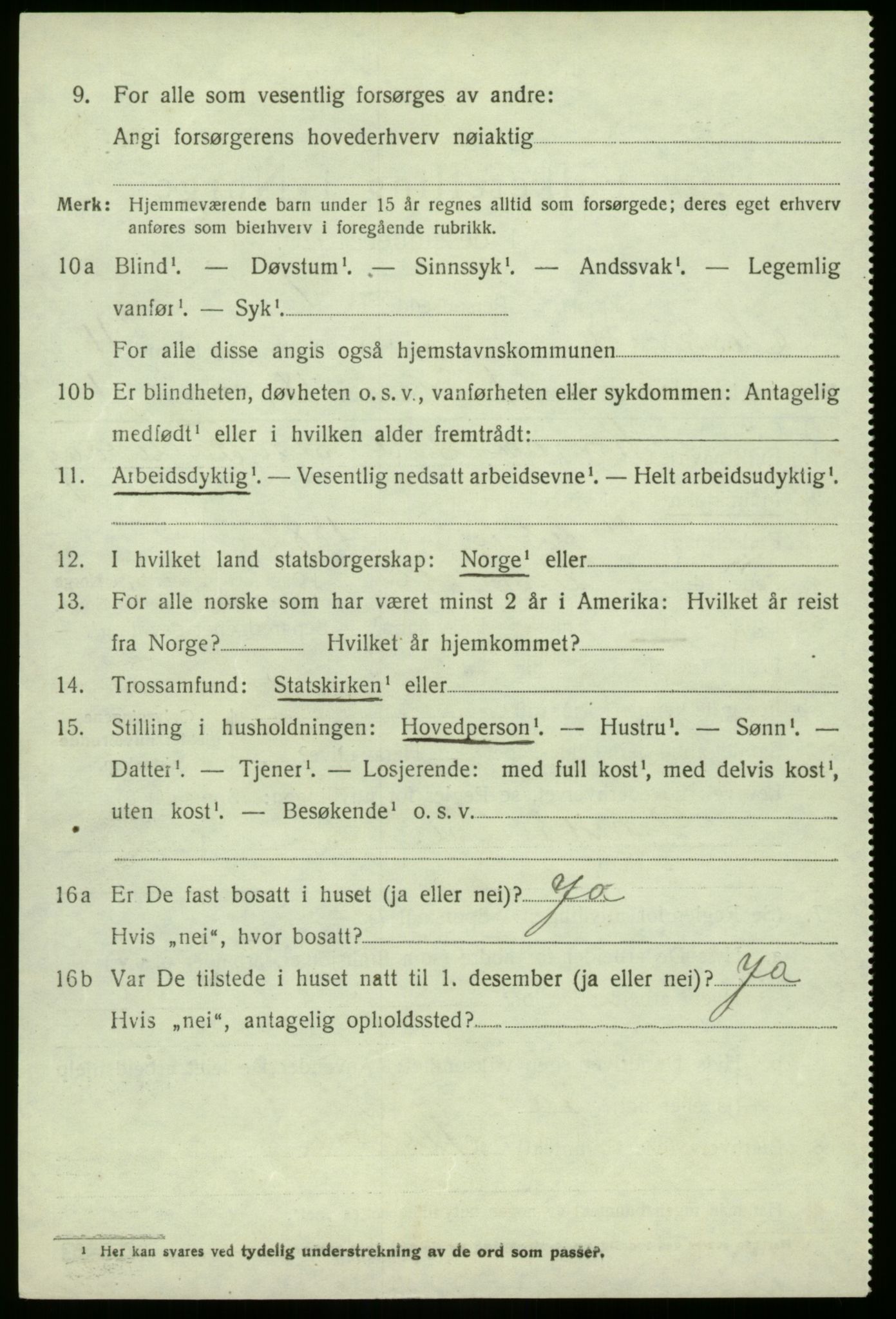 SAB, 1920 census for Askvoll, 1920, p. 2413