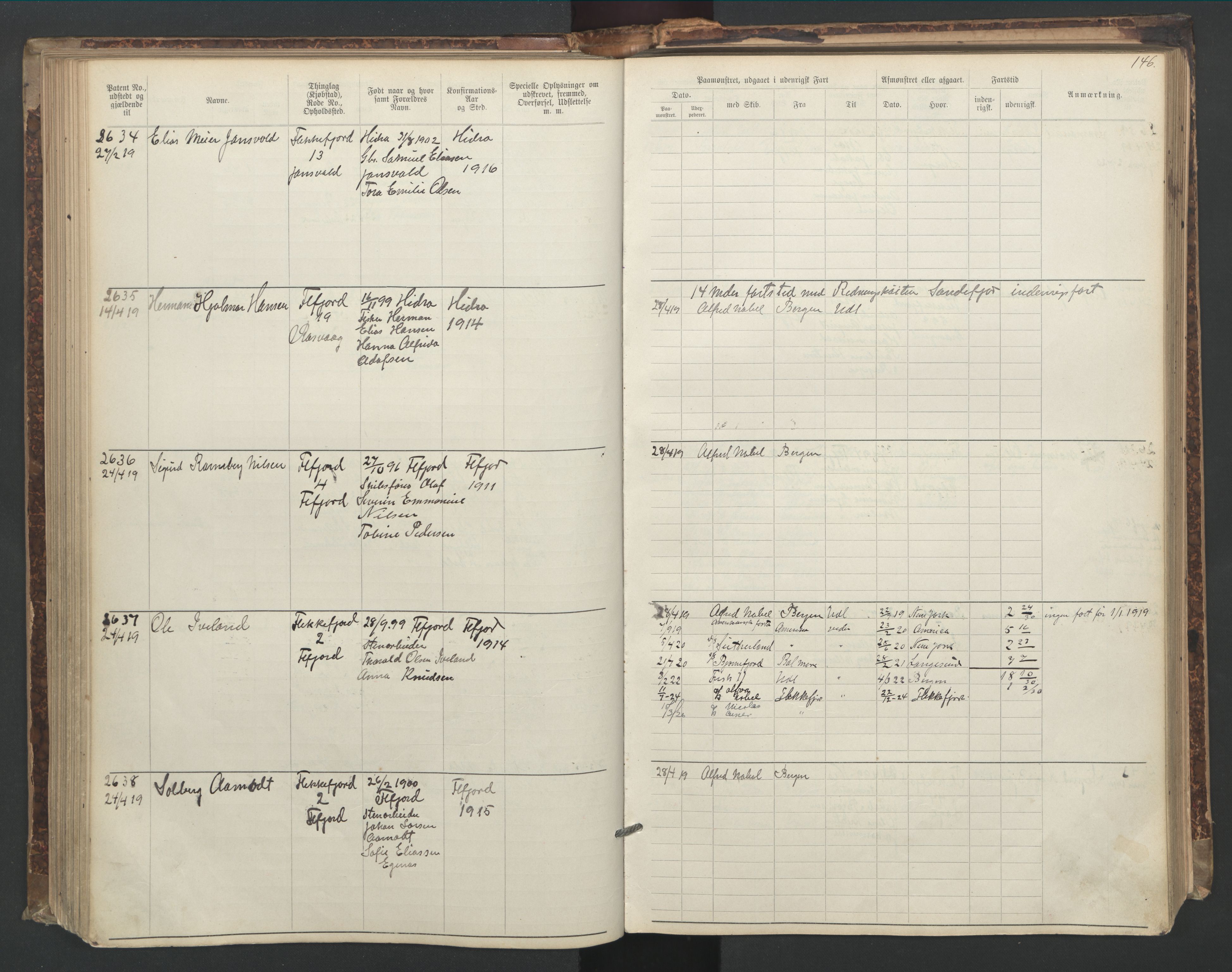 Flekkefjord mønstringskrets, AV/SAK-2031-0018/F/Fa/L0006: Annotasjonsrulle nr 1916-2964 med register, Æ-3, 1891-1948, p. 176