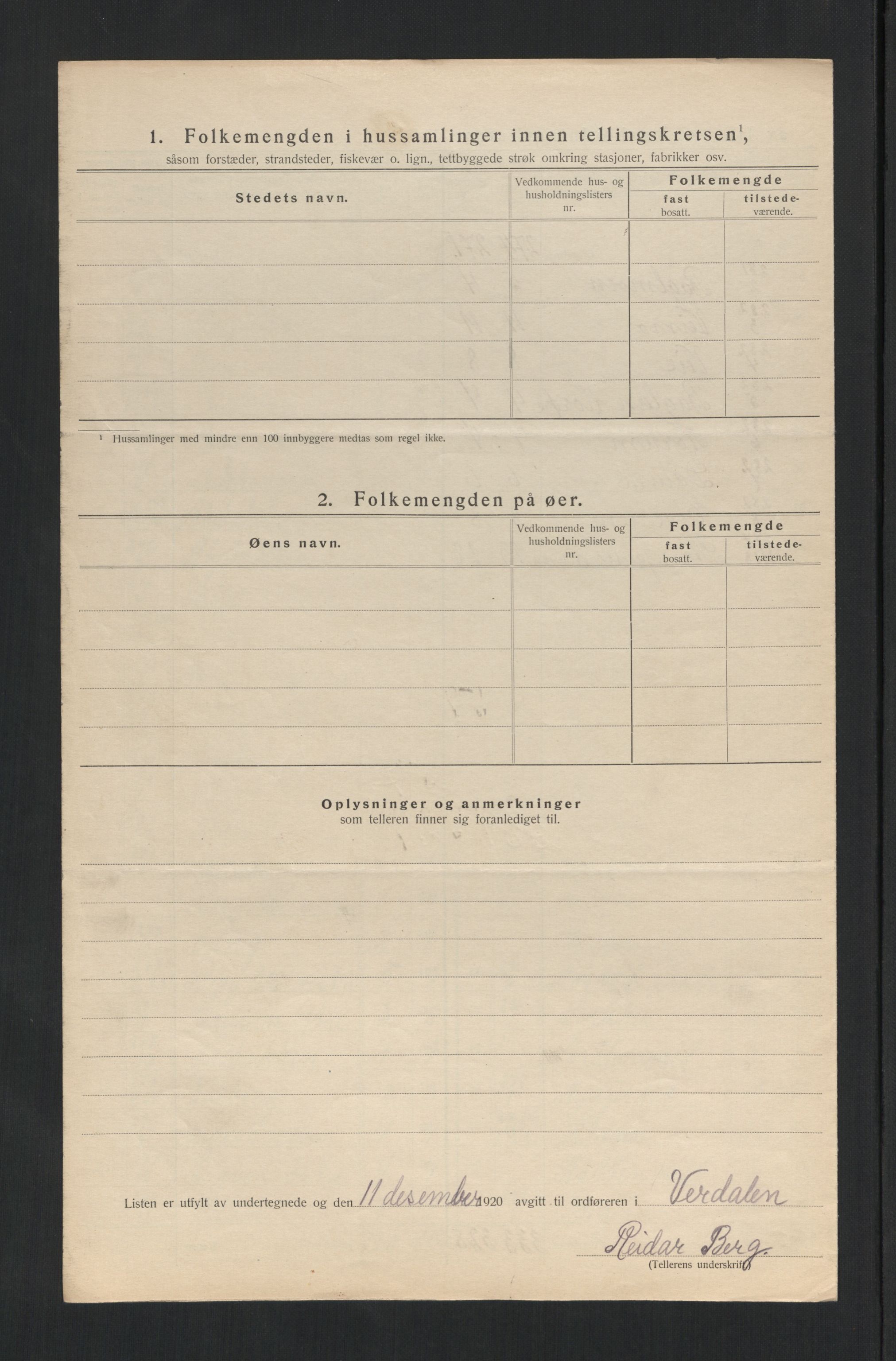 SAT, 1920 census for Verdal, 1920, p. 68