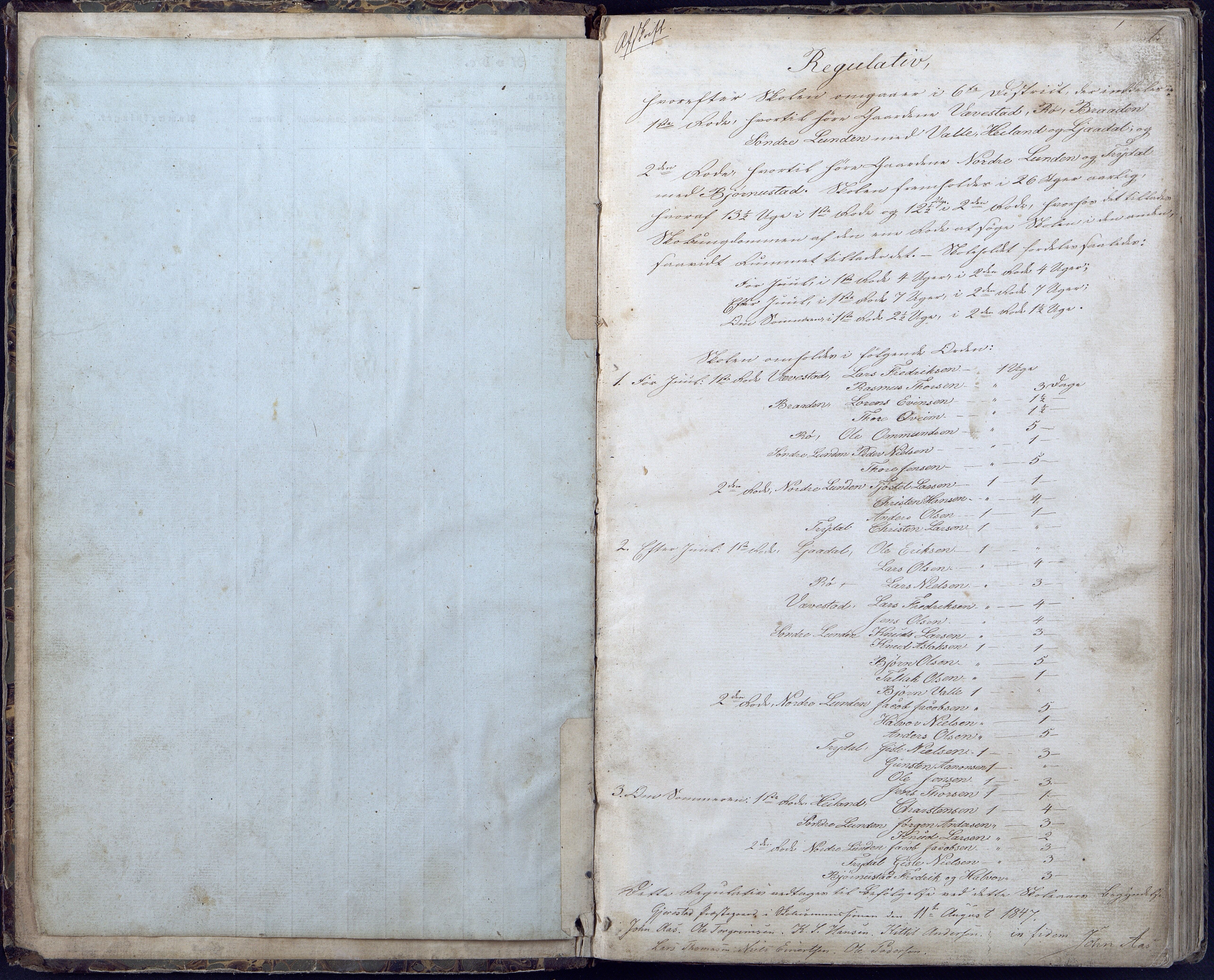 Gjerstad Kommune, Gjerstad Skole, AAMA/KA0911-550a/F02/L0004: Skolejournal/protokoll 6.skoledistrikt, 1854-1869, p. 1