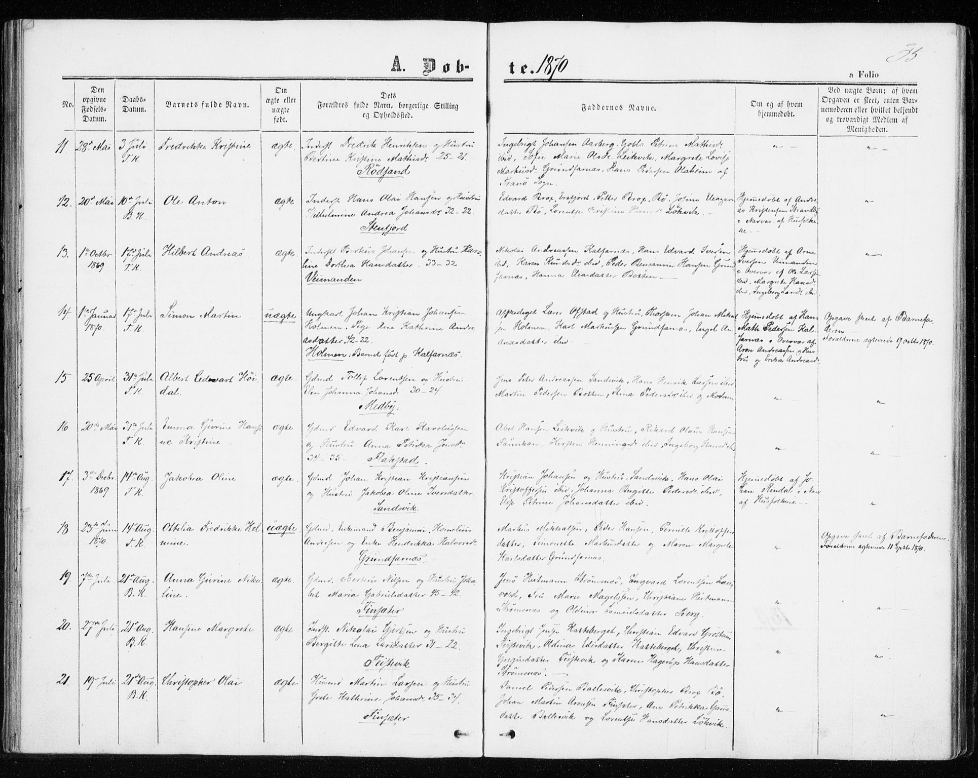 Berg sokneprestkontor, AV/SATØ-S-1318/G/Ga/Gaa/L0002kirke: Parish register (official) no. 2, 1860-1872, p. 35