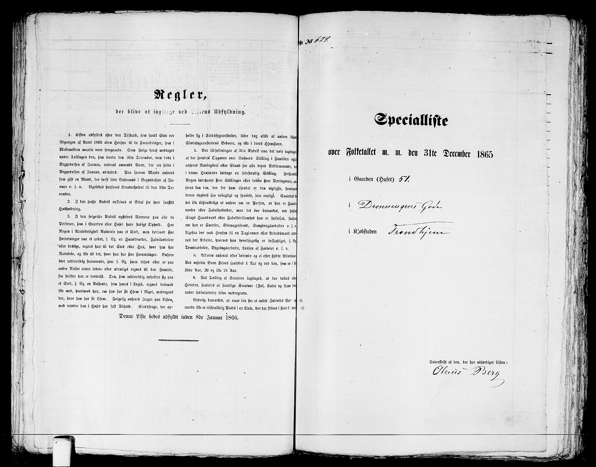 RA, 1865 census for Trondheim, 1865, p. 1307