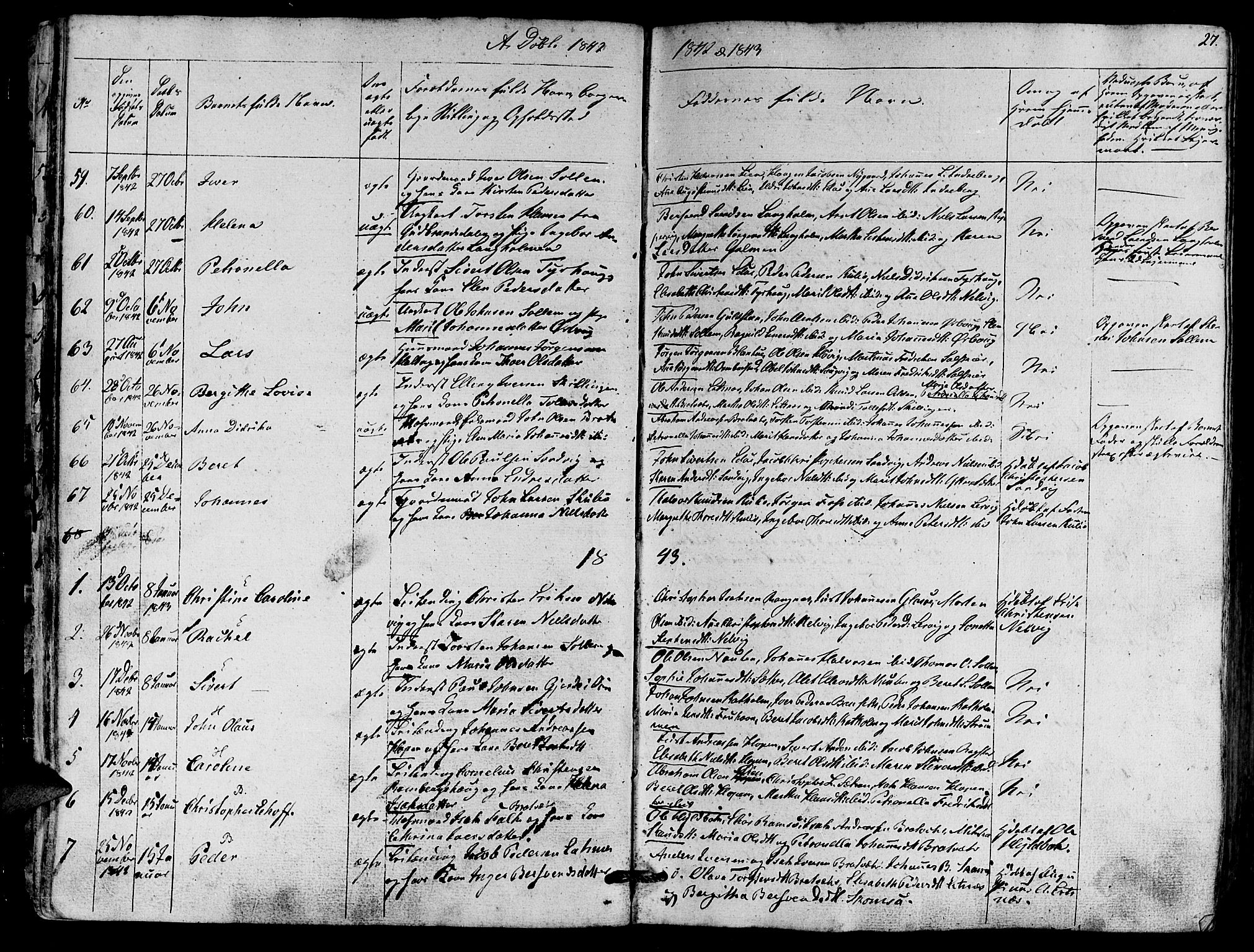 Ministerialprotokoller, klokkerbøker og fødselsregistre - Møre og Romsdal, SAT/A-1454/581/L0936: Parish register (official) no. 581A04, 1836-1852, p. 27