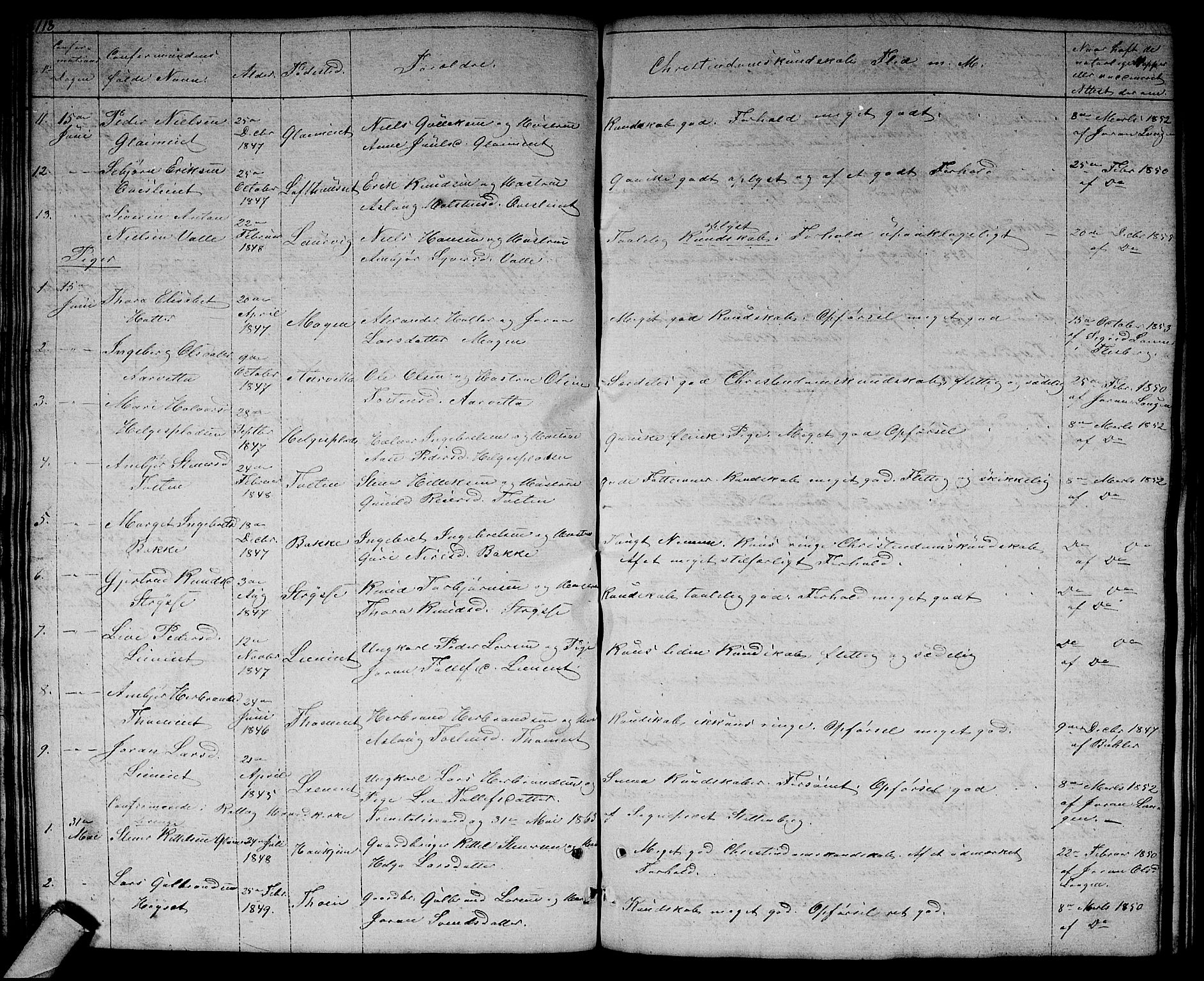 Rollag kirkebøker, SAKO/A-240/G/Gb/L0001: Parish register (copy) no. II 1, 1836-1877, p. 118