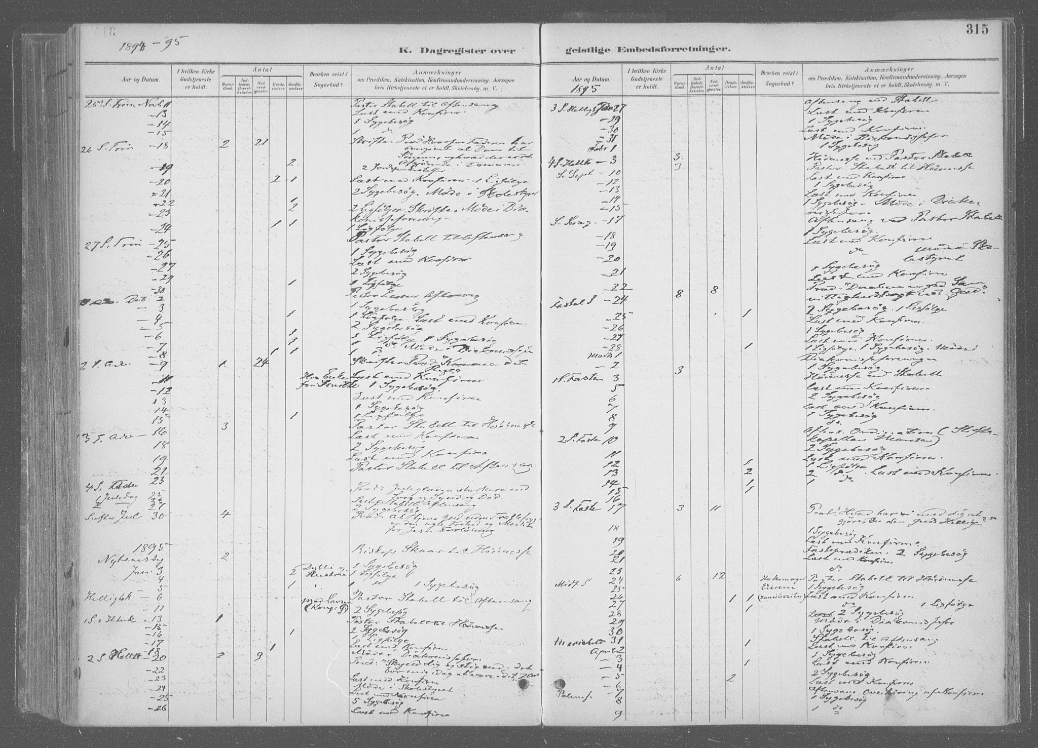 Ministerialprotokoller, klokkerbøker og fødselsregistre - Sør-Trøndelag, SAT/A-1456/601/L0064: Parish register (official) no. 601A31, 1891-1911, p. 315