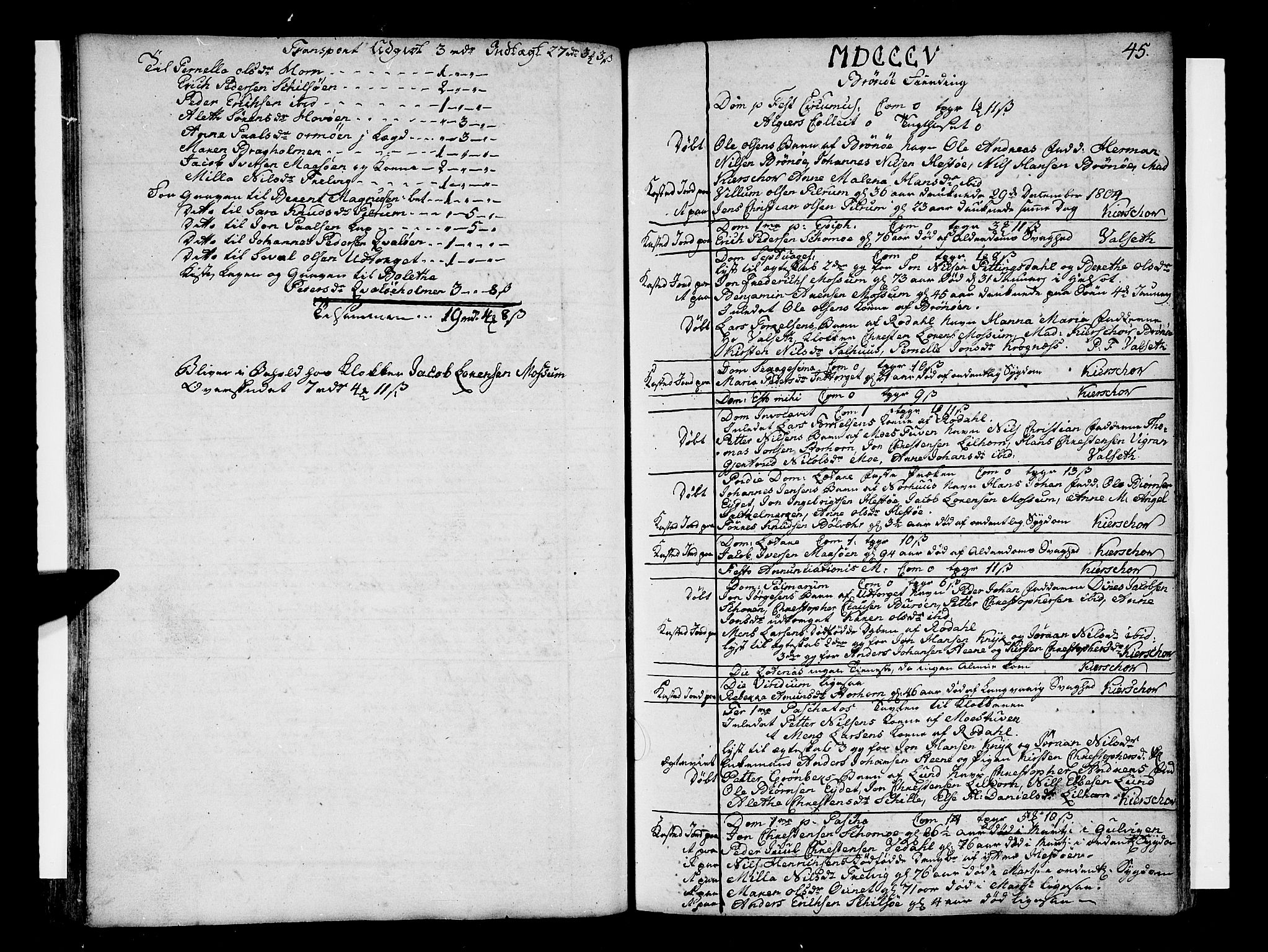 Ministerialprotokoller, klokkerbøker og fødselsregistre - Nordland, SAT/A-1459/813/L0196: Parish register (official) no. 813A06, 1804-1819, p. 45