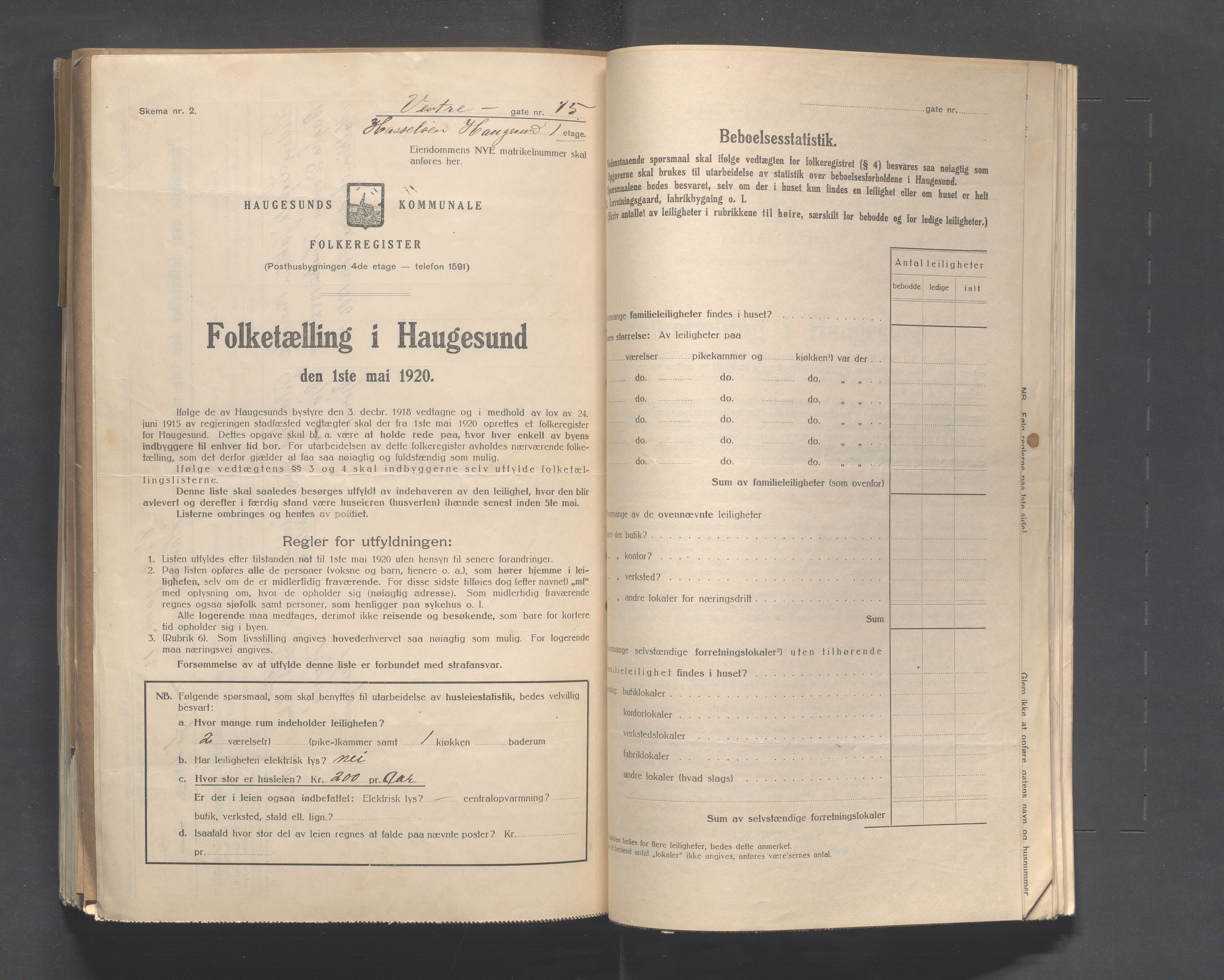 IKAR, Local census 1.5.1920 for Haugesund, 1920, p. 6311