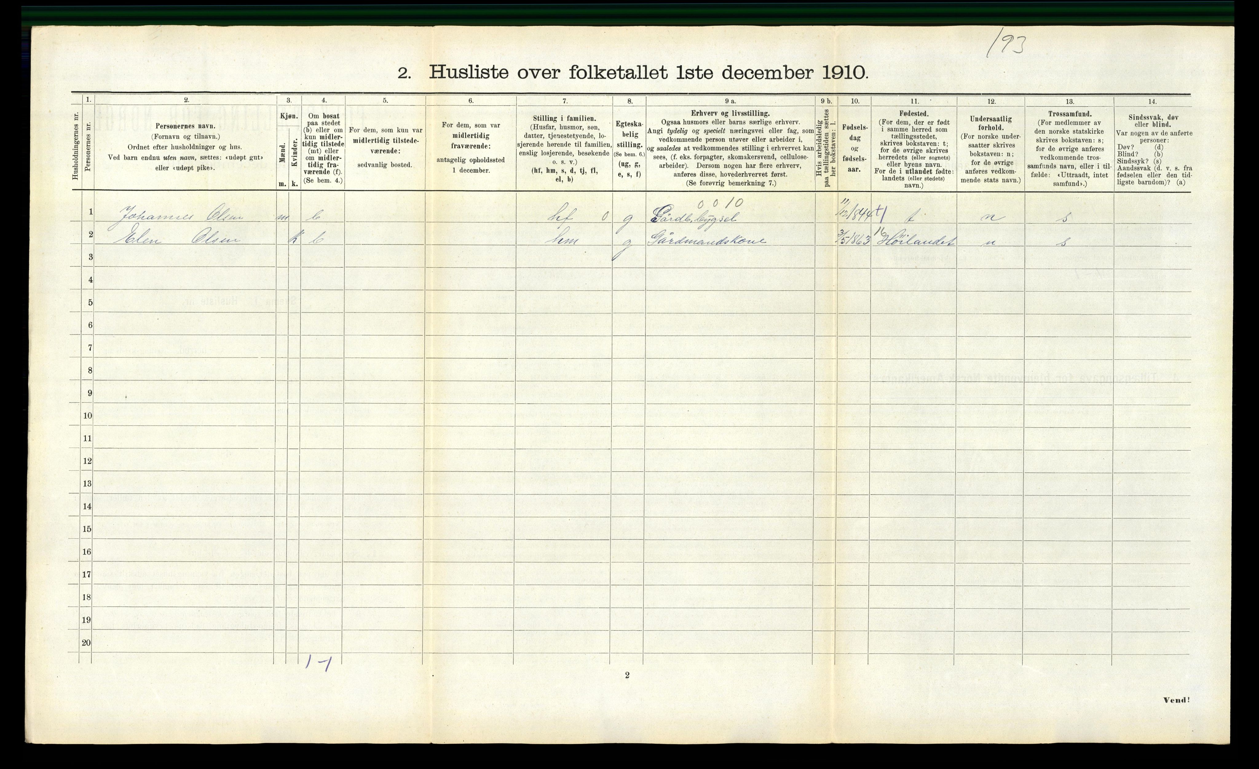 RA, 1910 census for Overhalla, 1910, p. 164