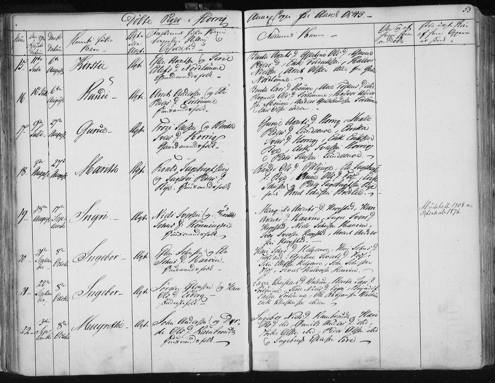 Ministerialprotokoller, klokkerbøker og fødselsregistre - Sør-Trøndelag, SAT/A-1456/687/L0998: Parish register (official) no. 687A05 /2, 1843-1849, p. 53