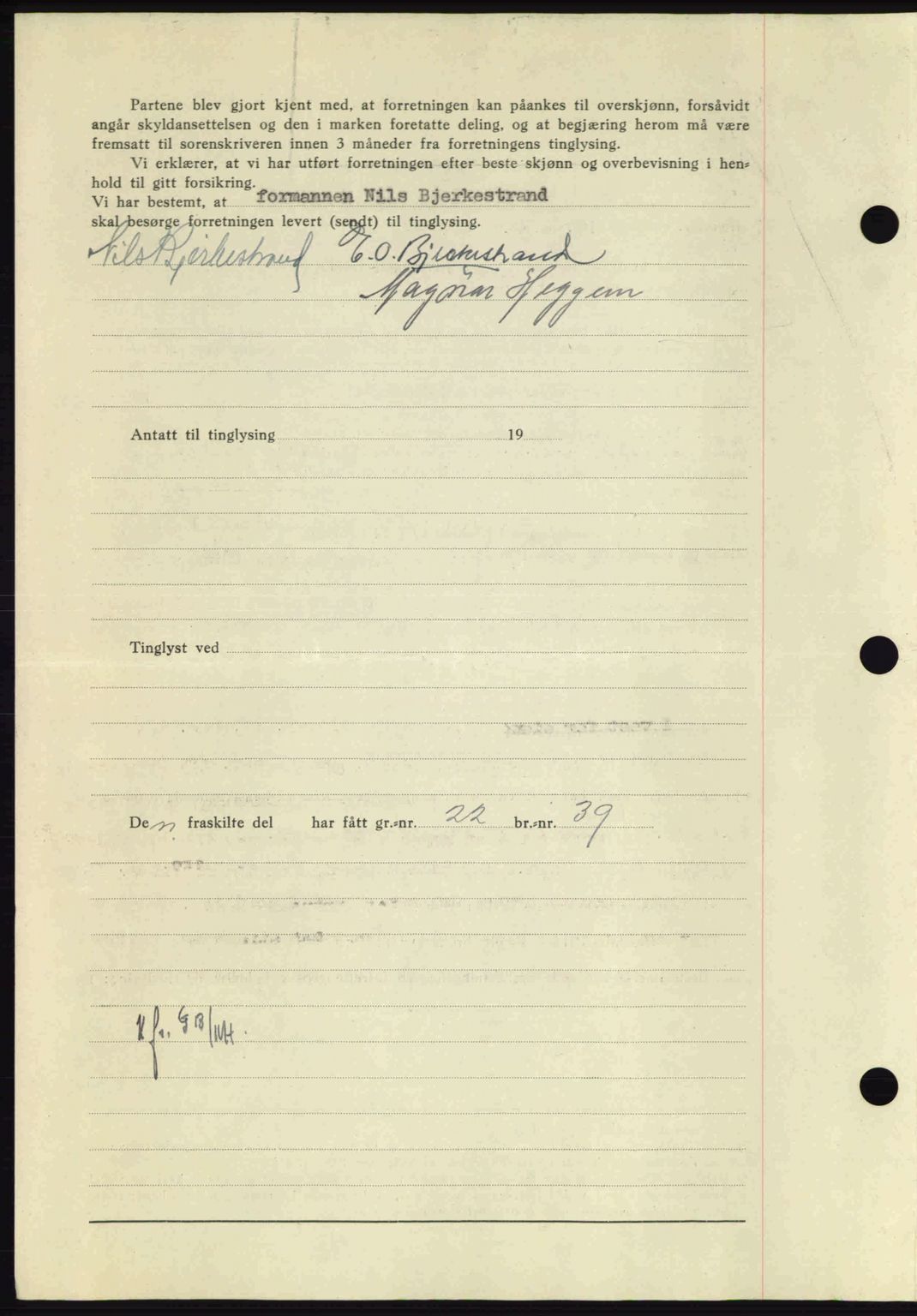 Nordmøre sorenskriveri, AV/SAT-A-4132/1/2/2Ca: Mortgage book no. A91, 1941-1942, Diary no: : 1741/1941