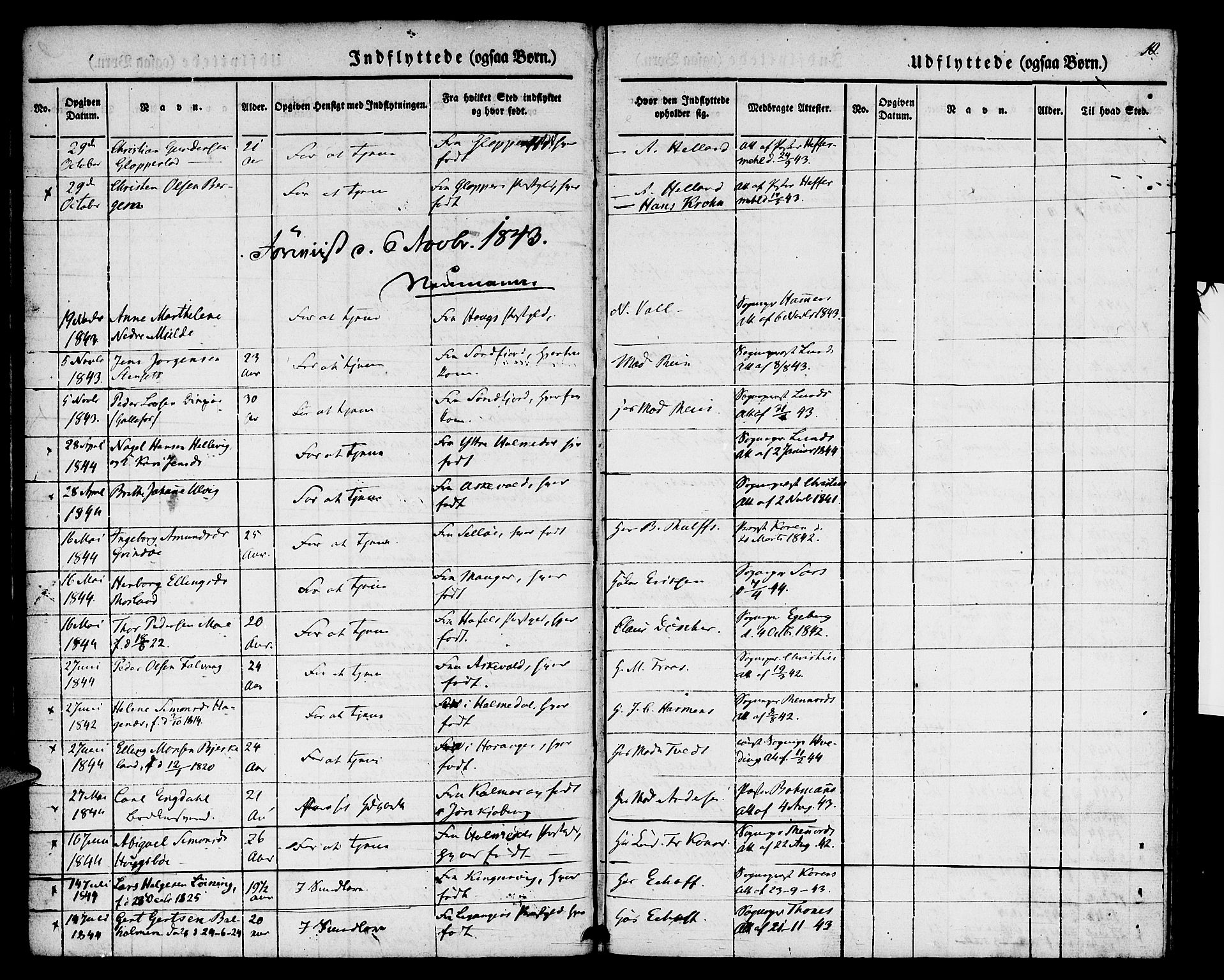 Nykirken Sokneprestembete, SAB/A-77101/H/Hab: Parish register (copy) no. F 1, 1837-1859, p. 10